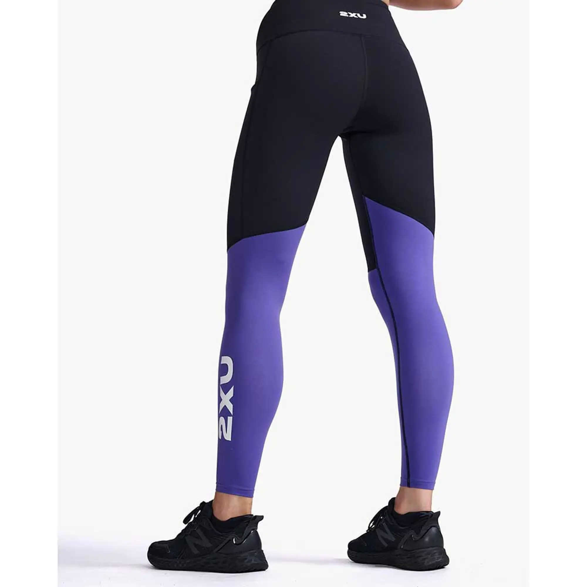 2xu Form Splice Hi-rise Comp Leggings  - Black,Purple