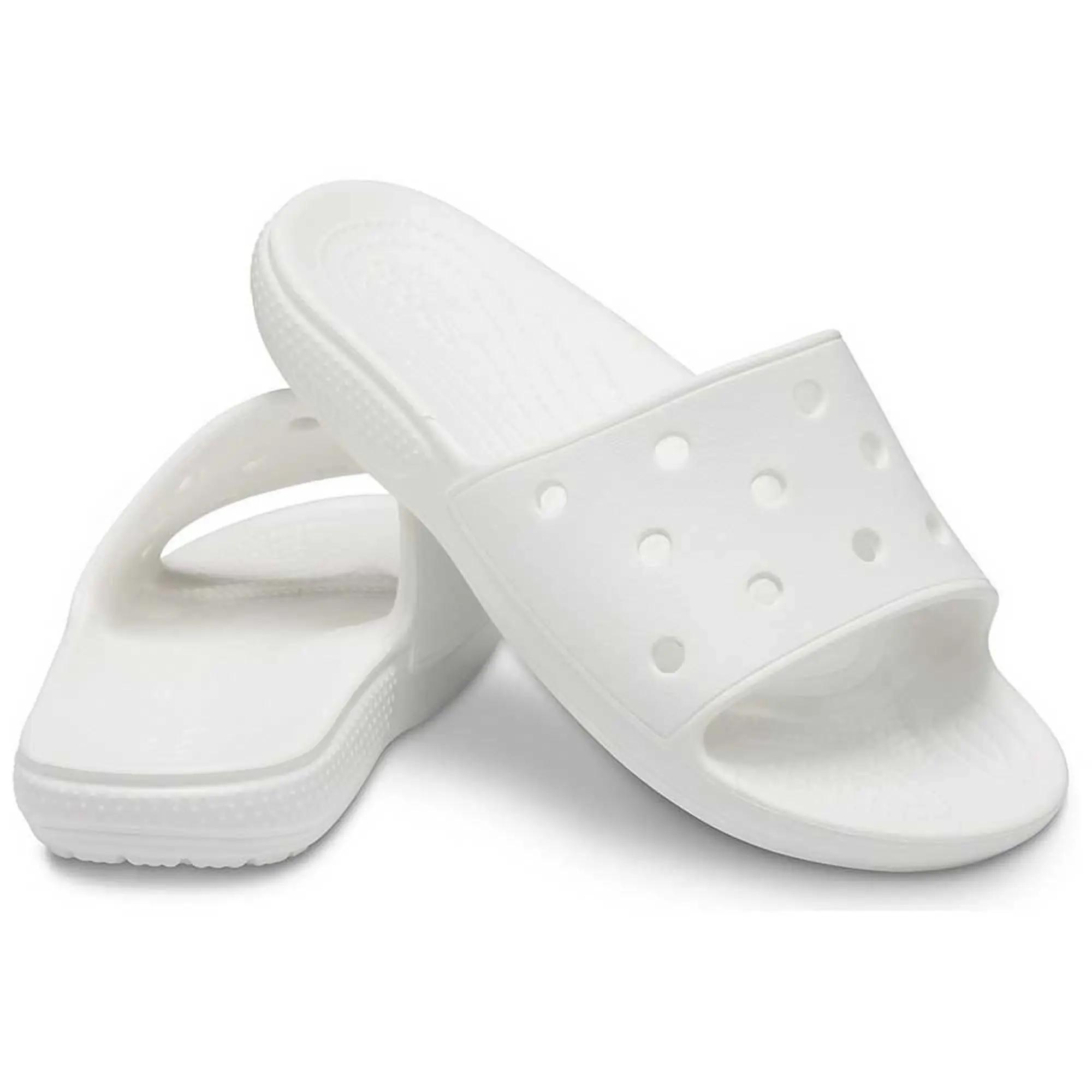 Crocs classic slide sandals in white