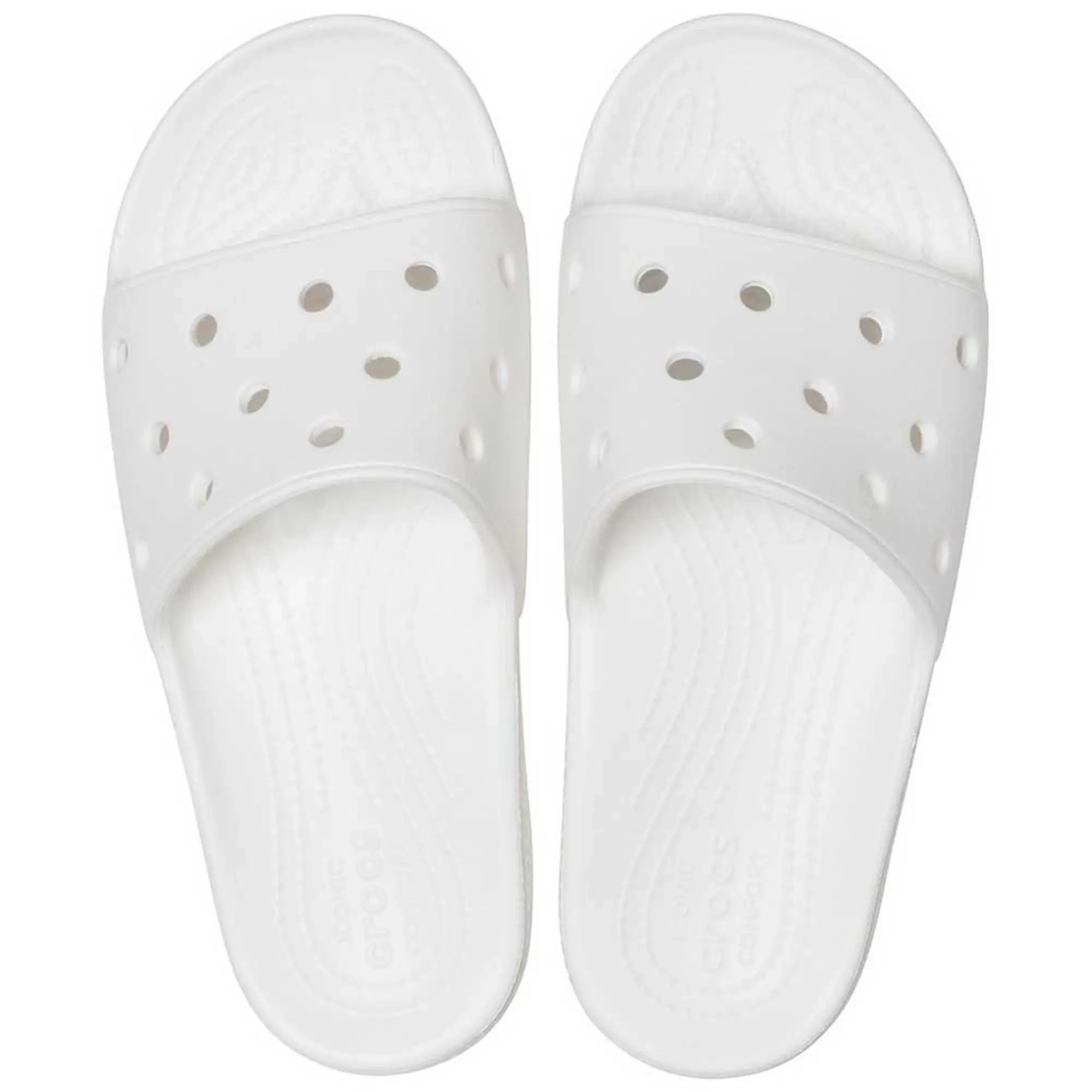 Crocs classic slide sandals in white