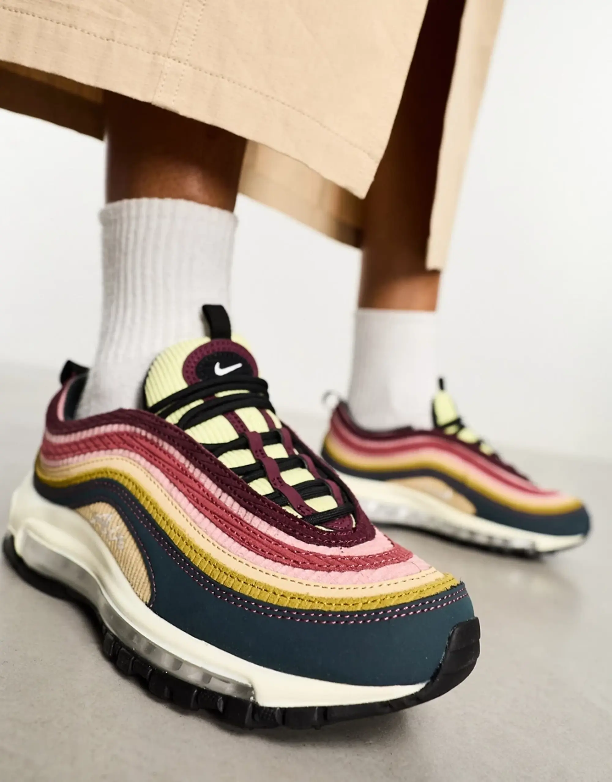 Nike Air Max 97 Trainers In Cord Mix Multi FB8454 300 FOOTY.COM