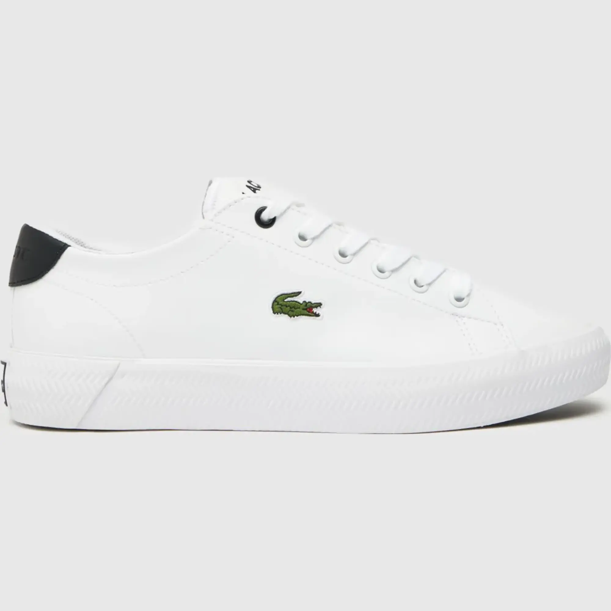 Lacoste white & black gripshot Youth trainers