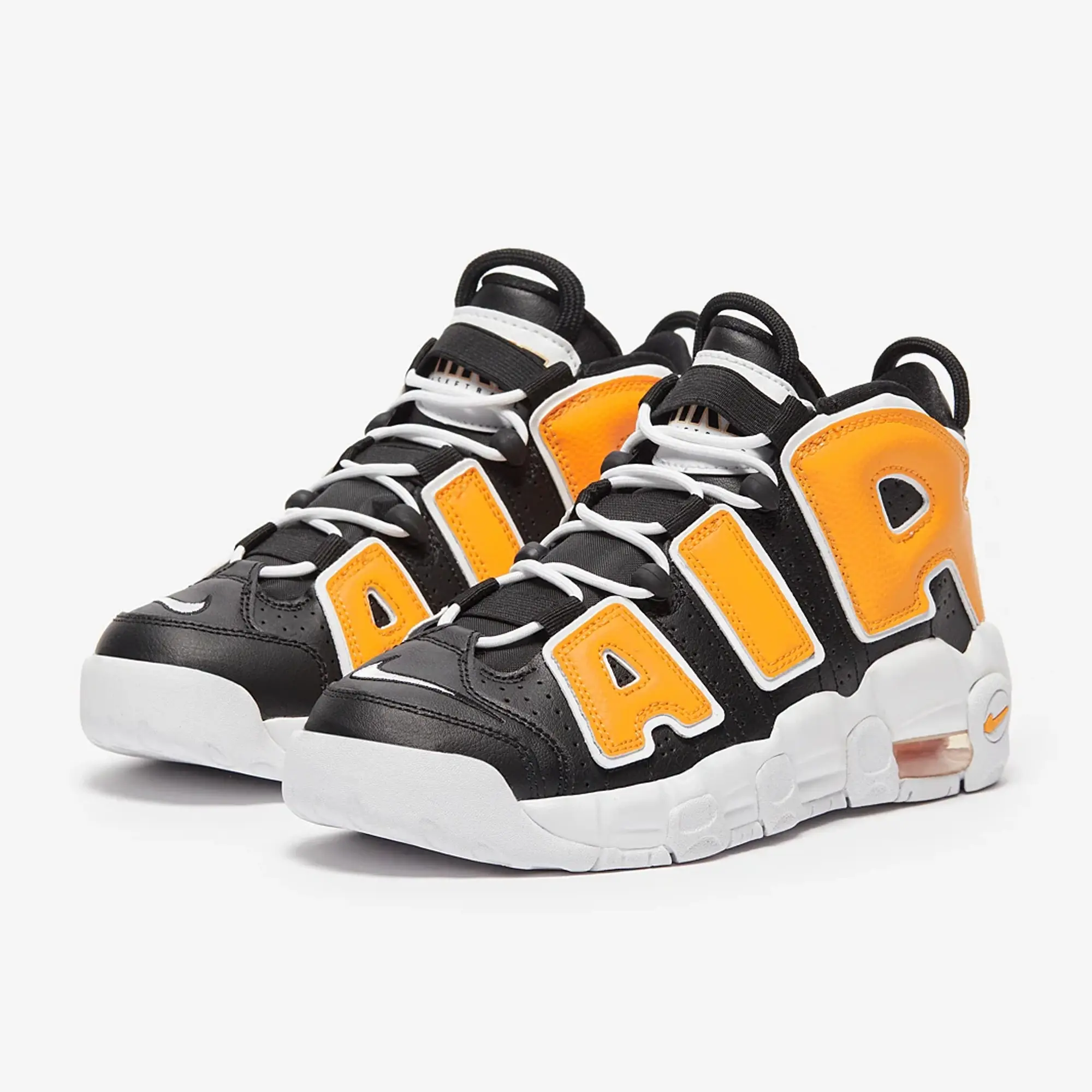 Nike Junior Air More Uptempo Trainer - Black - Size 3.5 - Yellow