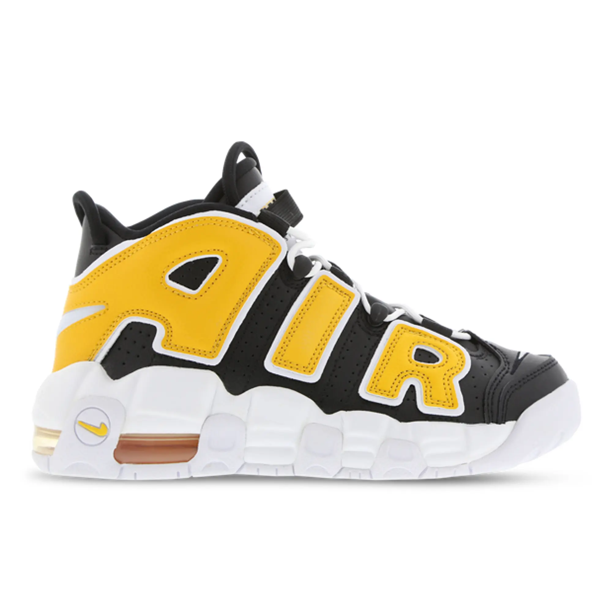 Nike Junior Air More Uptempo Trainer - Black - Size 3.5 - Yellow