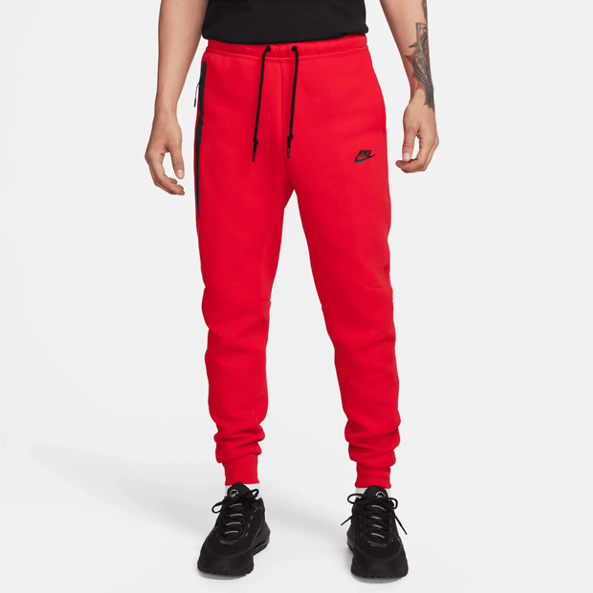 mens red tech fleece