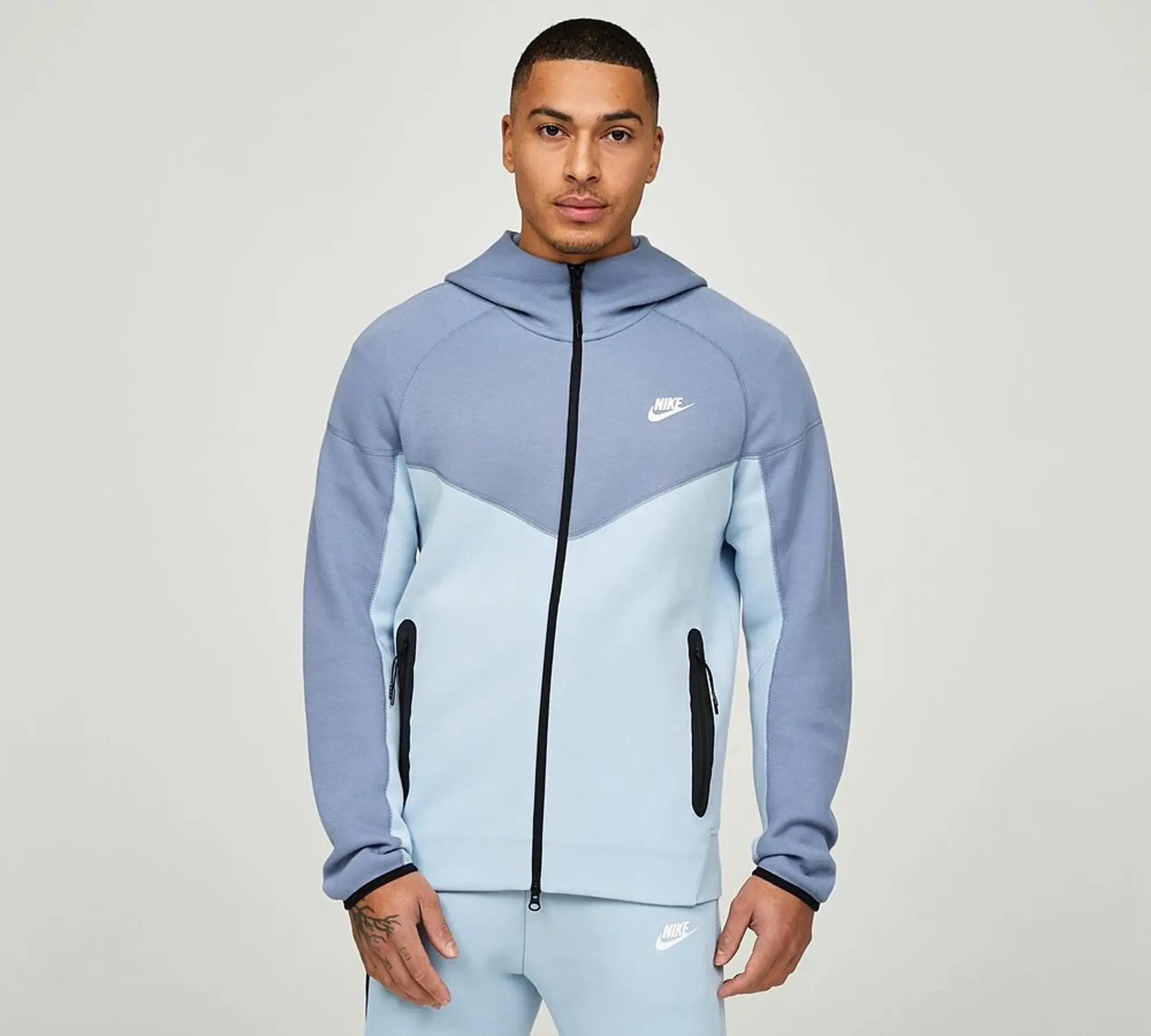 Nike Tech Fleece Windrunner Full Zip Hoodie - Blue - Size XS - Blue