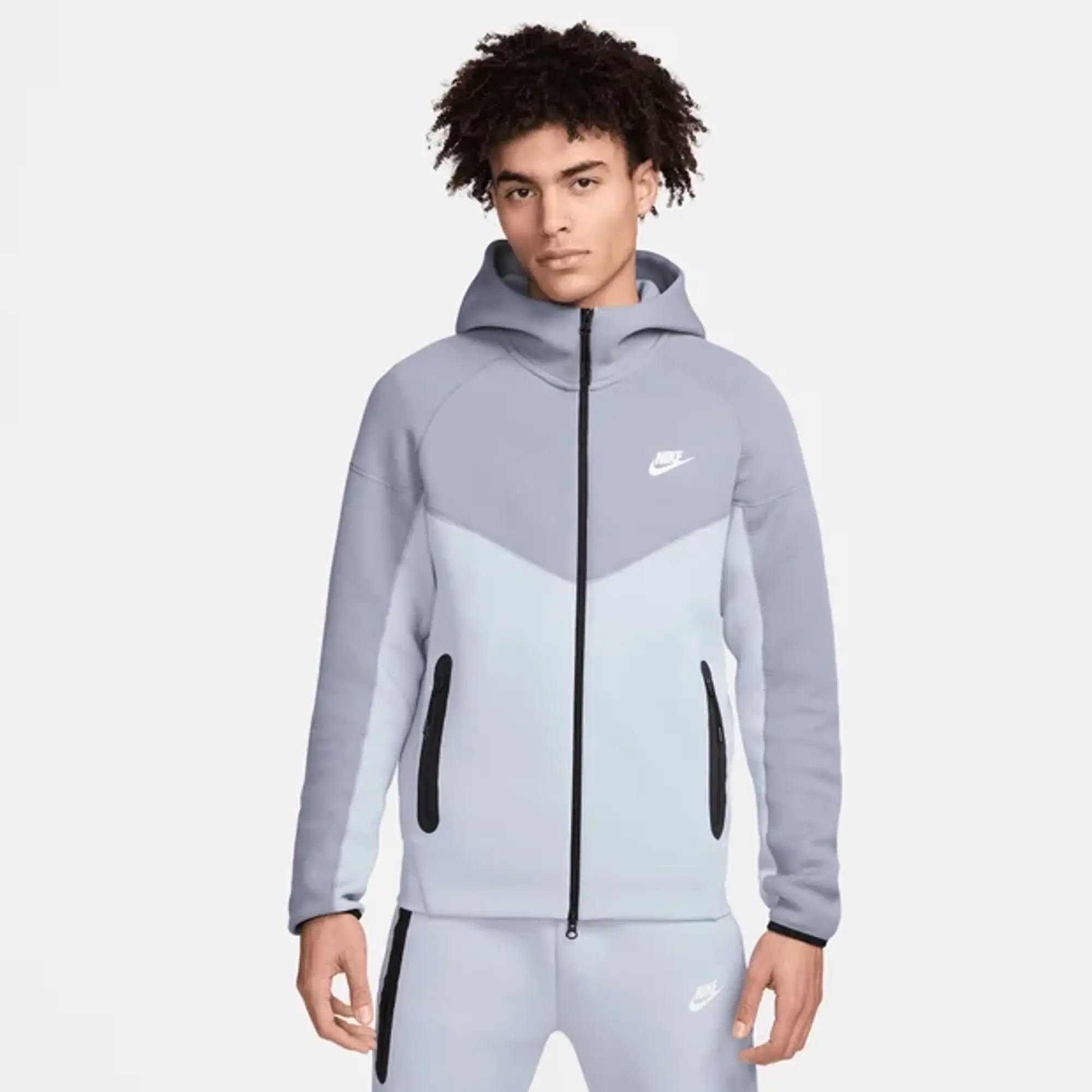 Nike Tech Fleece Windrunner Full Zip Hoodie - Blue - Size M - Blue