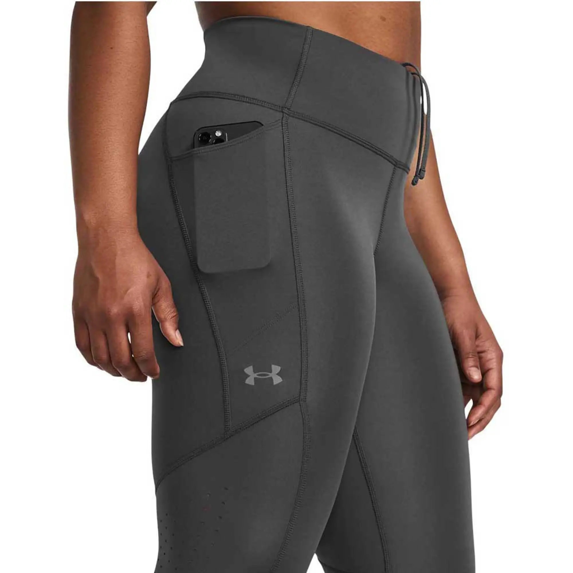 Women's  Under Armour  Launch Ankle Tights Castlerock / Castlerock / Reflective L