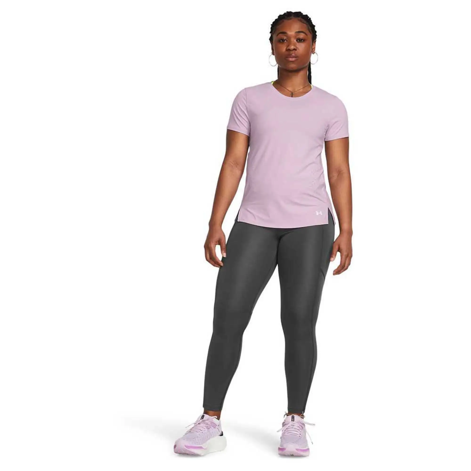 Women's  Under Armour  Launch Ankle Tights Castlerock / Castlerock / Reflective L
