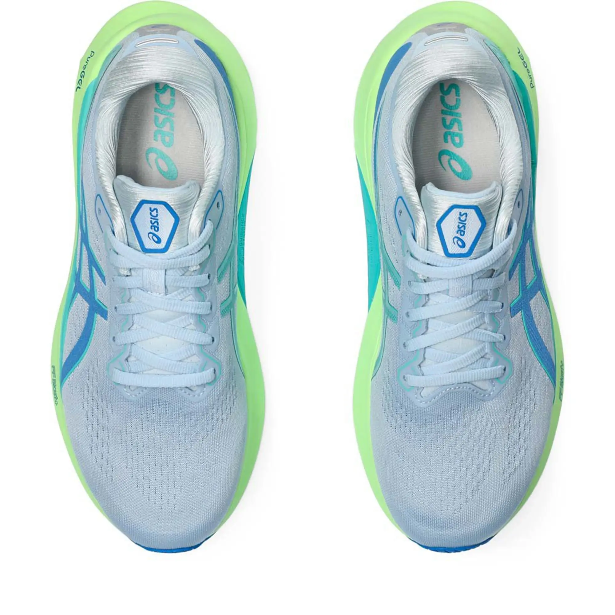 ASICS Gel-Kayano 30 Lite-Show Stability Running Shoe Men - Light Blue, Neon Green