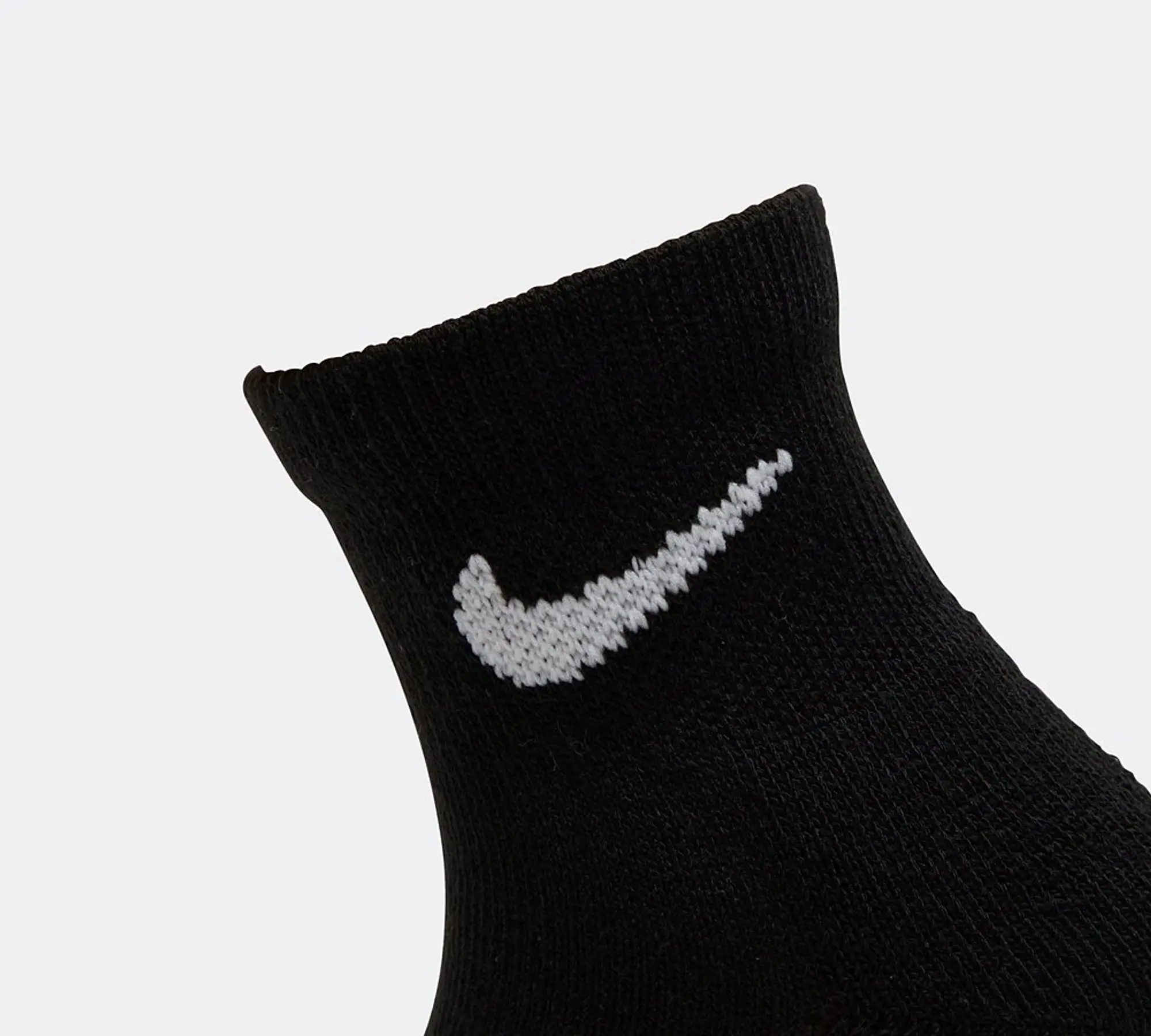 Nike Kids 3 Pack Basic Ankle Sock - Black - Size 9.5-2.5 - Black
