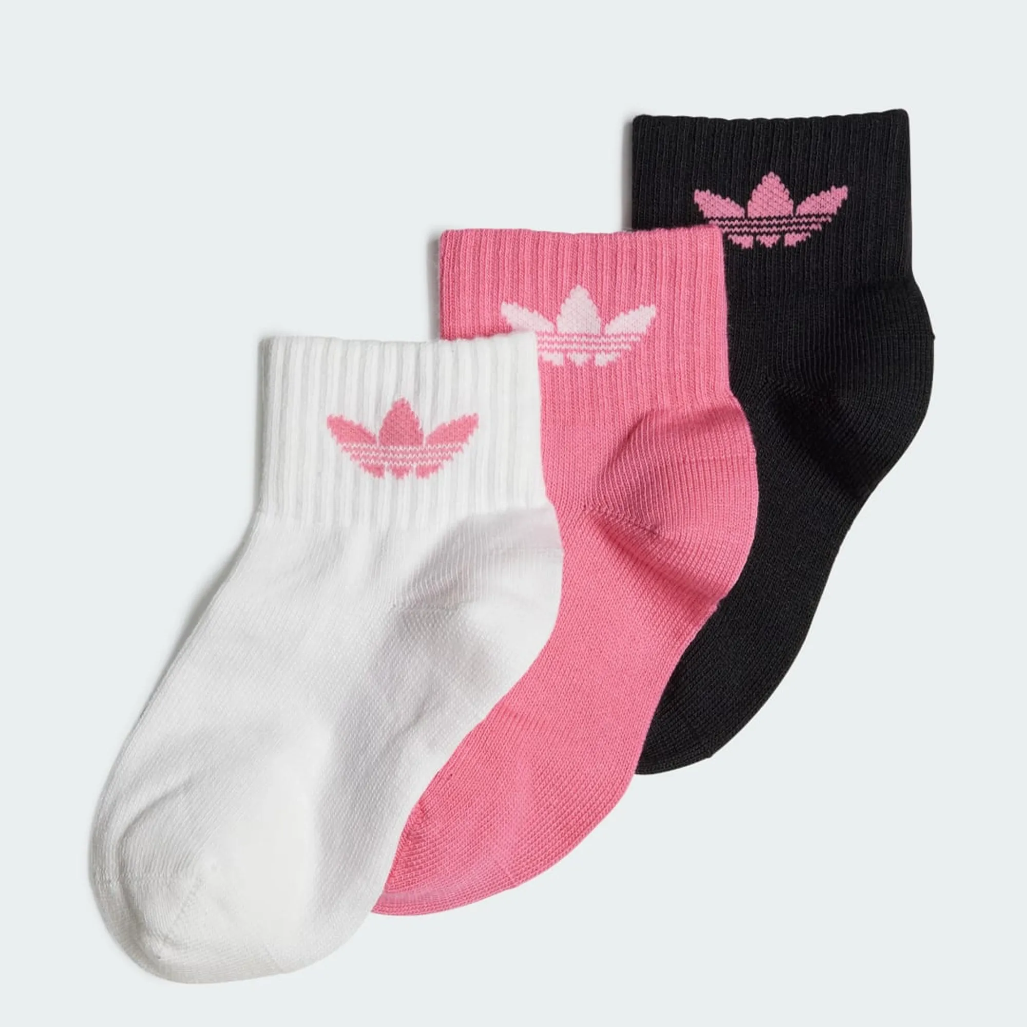 adidas Mid Ankle Socks 3 Pairs Kids | IS0684 | FOOTY.COM