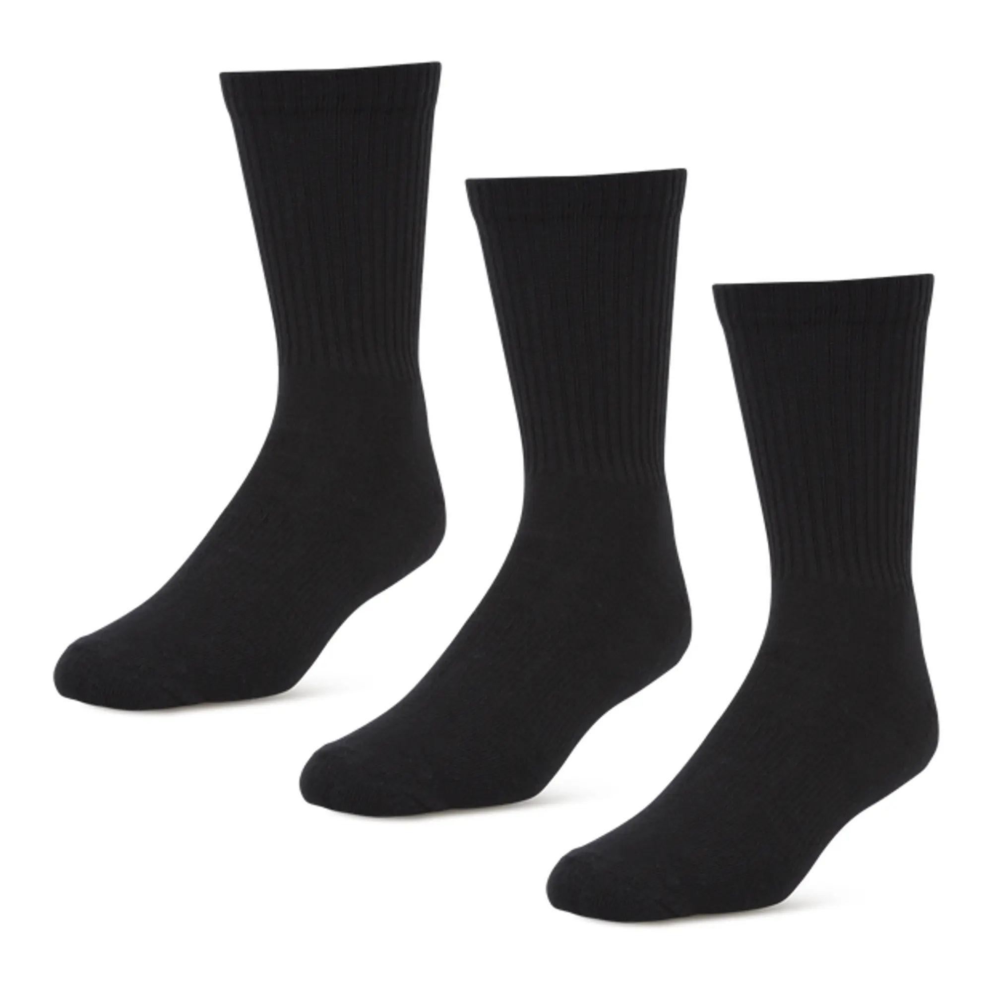 Foot Locker 3 Pack Active Dry Crew Unisex Socks - Black