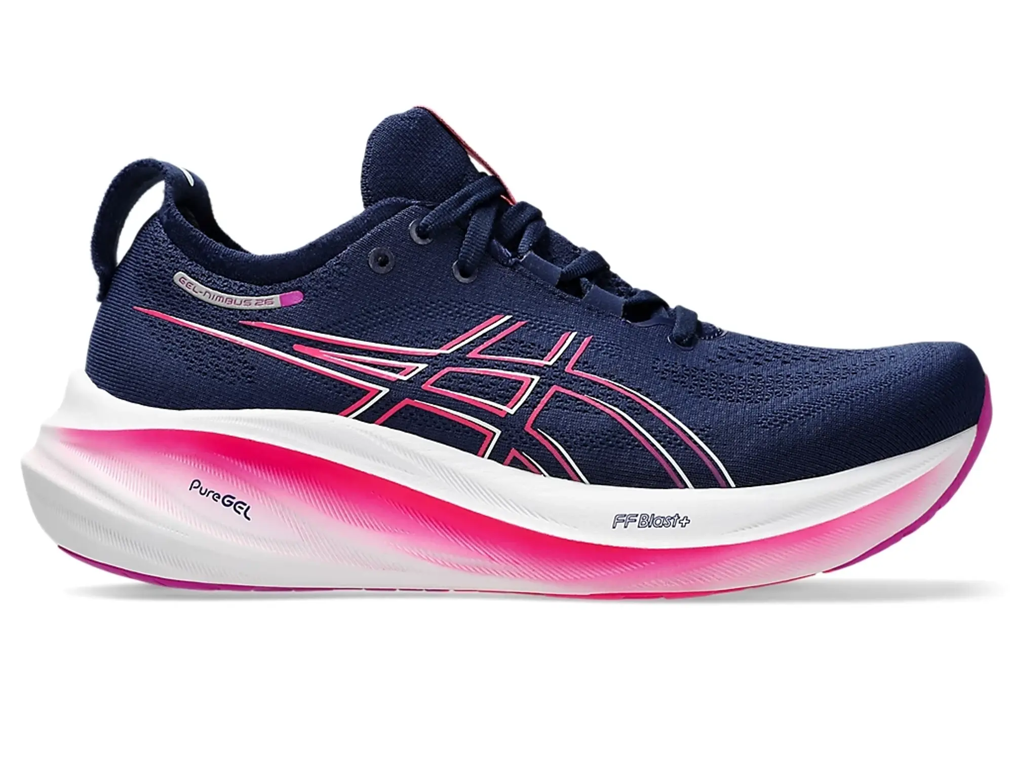 ASICS GEL-NIMBUS 26 Women's Running Shoes, Blue/Bold Magenta