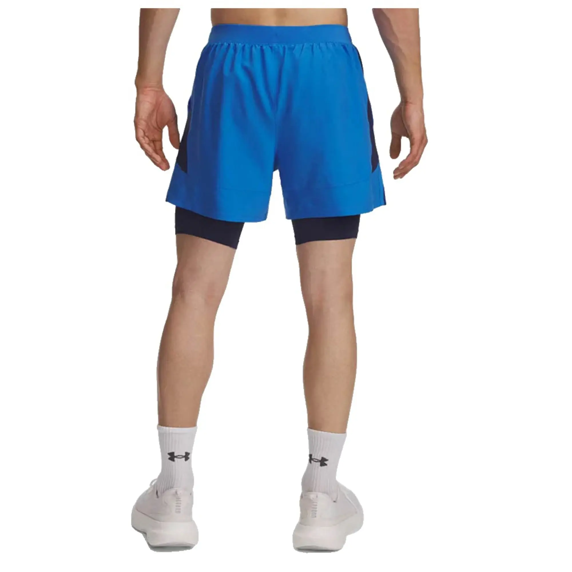 Men's  Under Armour  Launch 2-in-1 5 Shorts Tech Blue / Horizon Blue / Reflective XXL