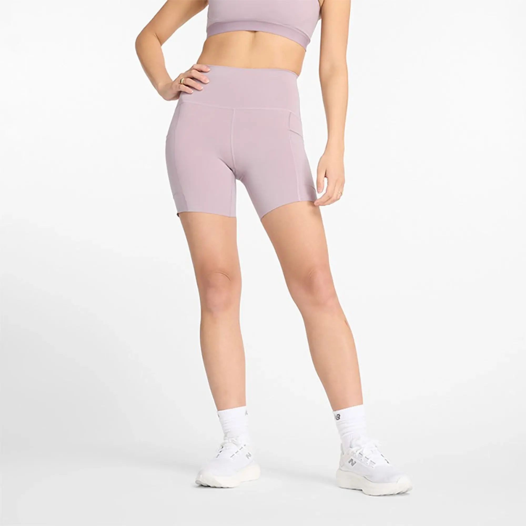 New Balance Sleek Pocket 6 Shorts  - Green