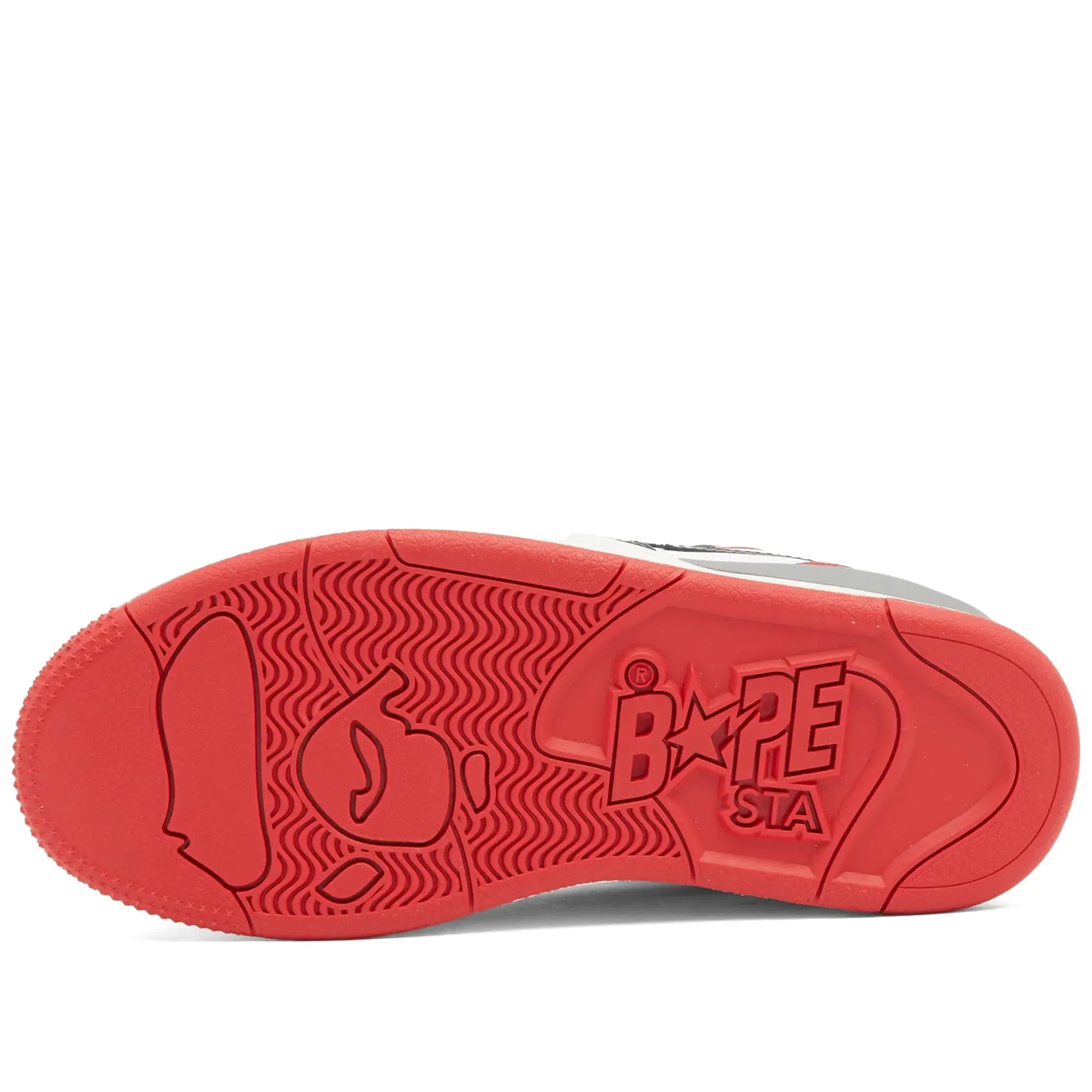 A Bathing Ape Men's Clutch Sta #1 Mid Sneaker Red