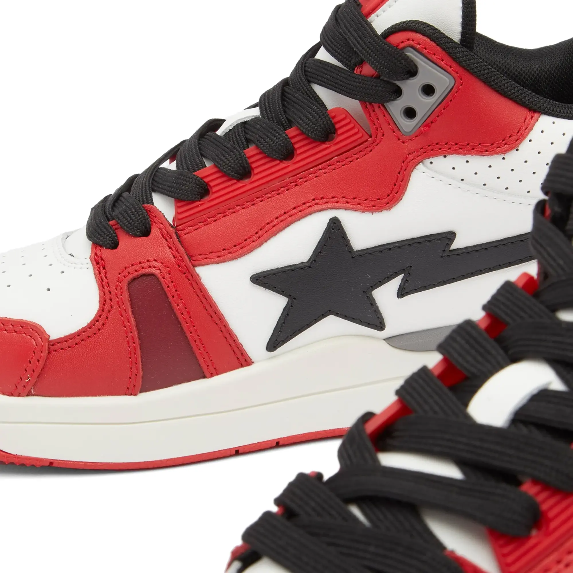 A Bathing Ape Men's Clutch Sta #1 Mid Sneaker Red