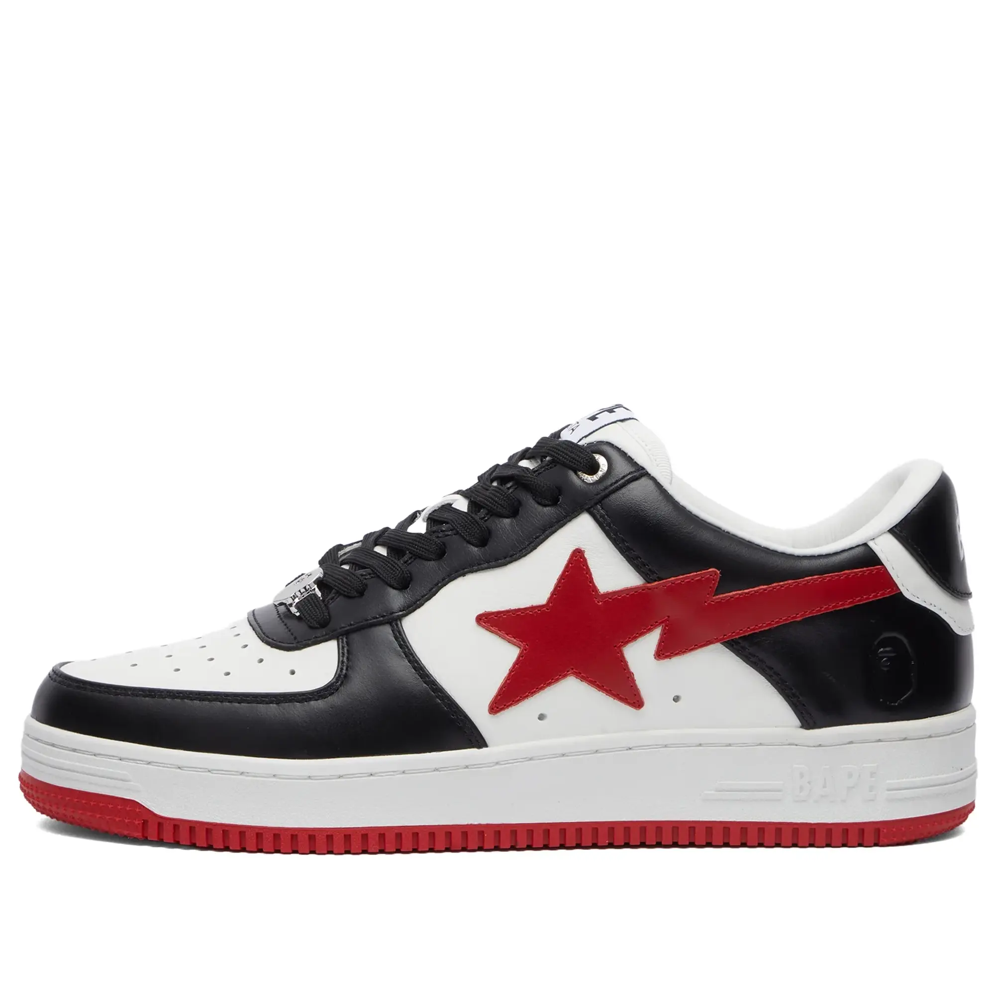 A Bathing Ape Men's BAPE Sta Leather Sneaker Black