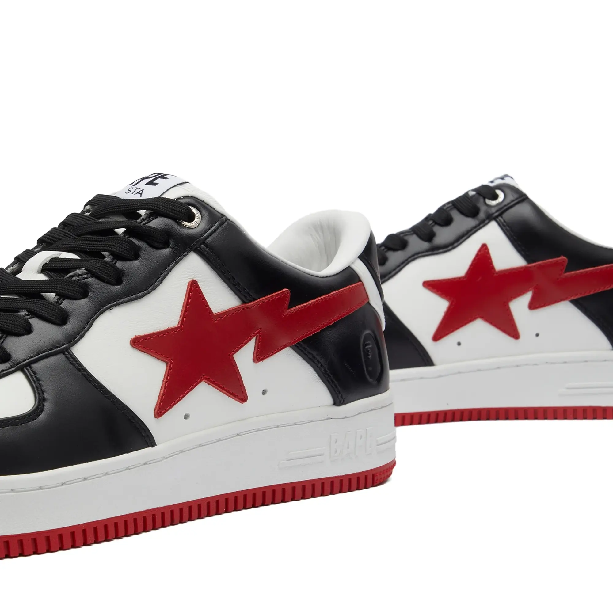 A Bathing Ape Men's BAPE Sta Leather Sneaker Black