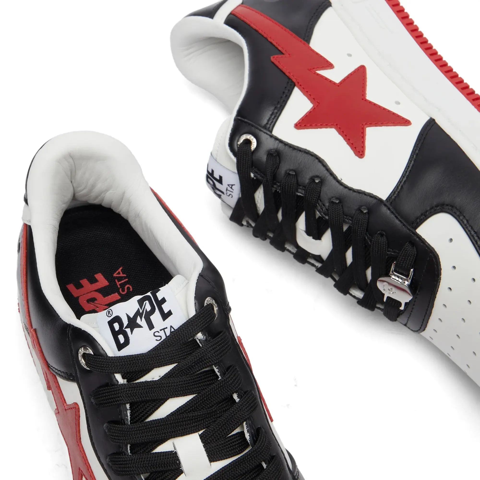 A Bathing Ape Men's BAPE Sta Leather Sneaker Black