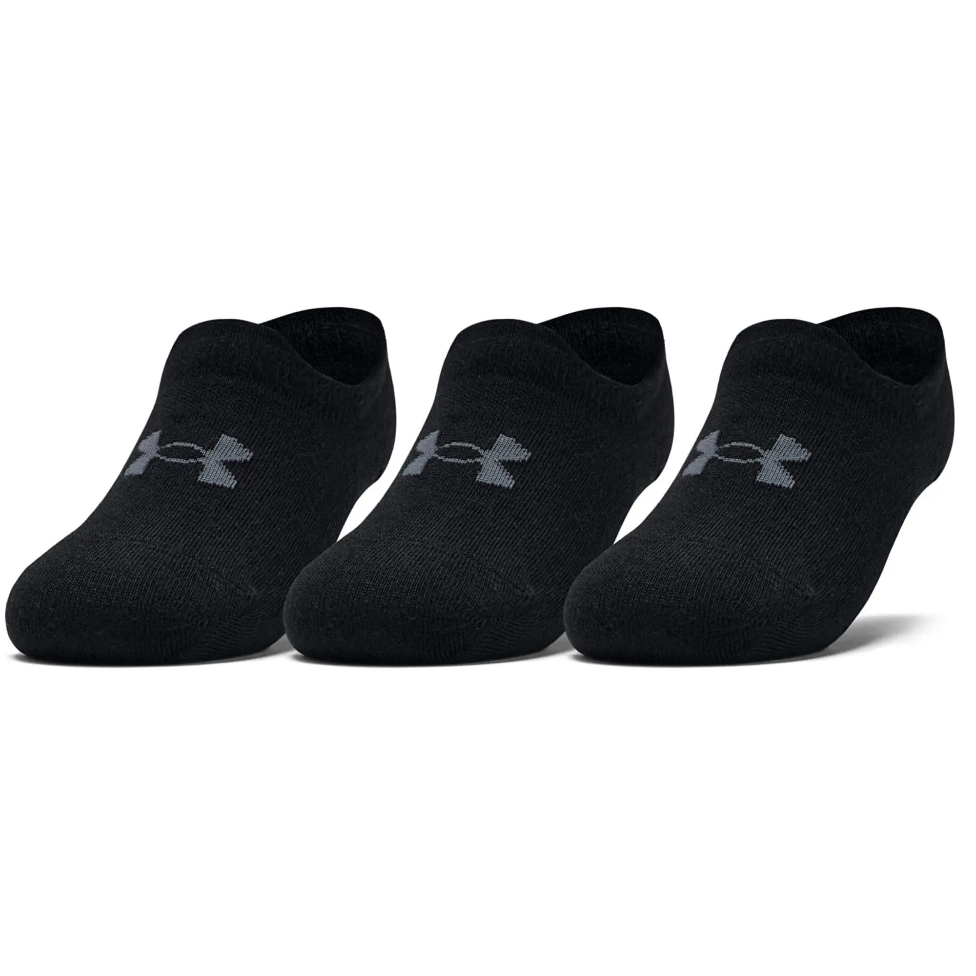 Under Armour Armour Ua Essential Ultralowtab 3pk Trainer Sock Unisex Adults - Black