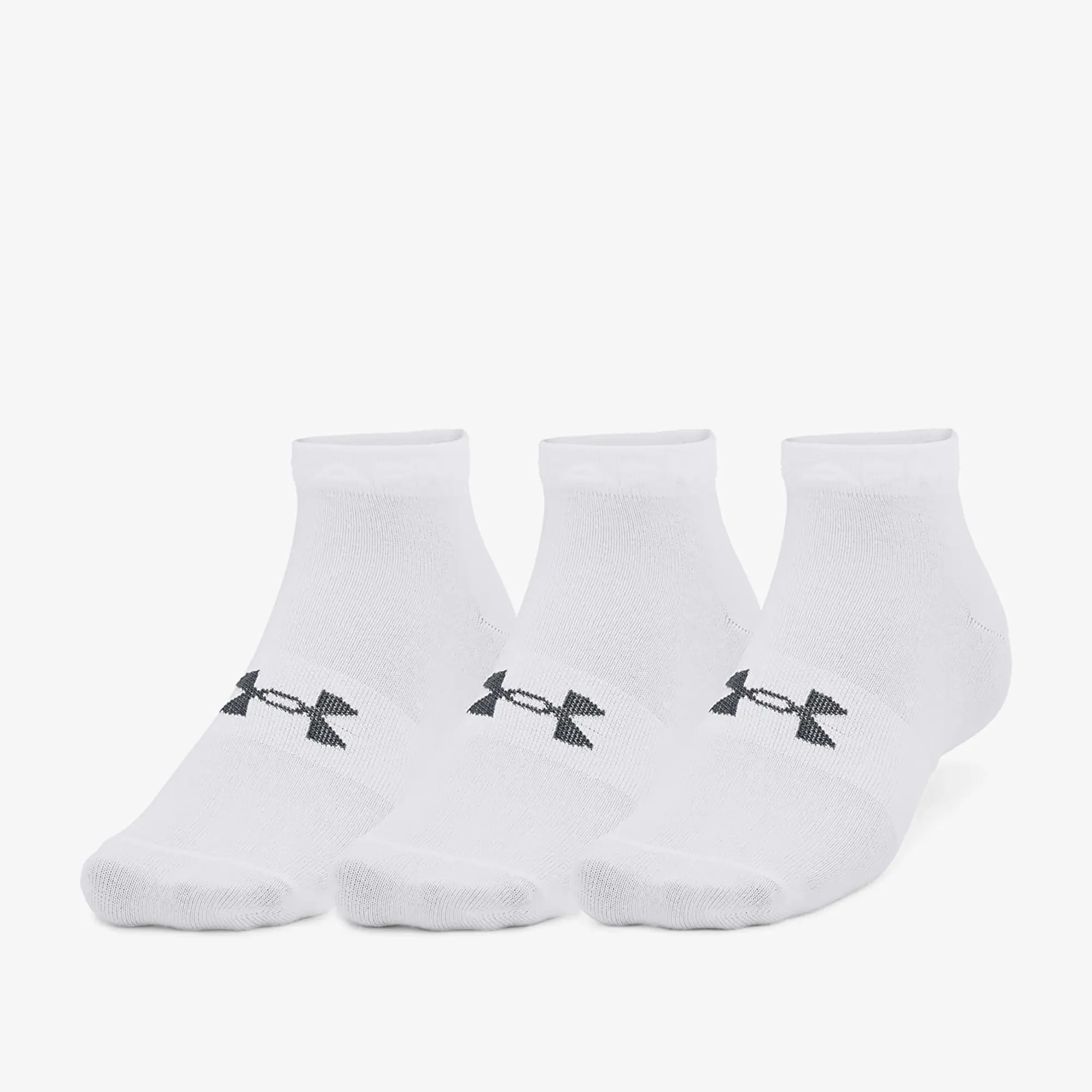 Under Armour Armour 3 Pack Essential Trainer Socks Ladies - White