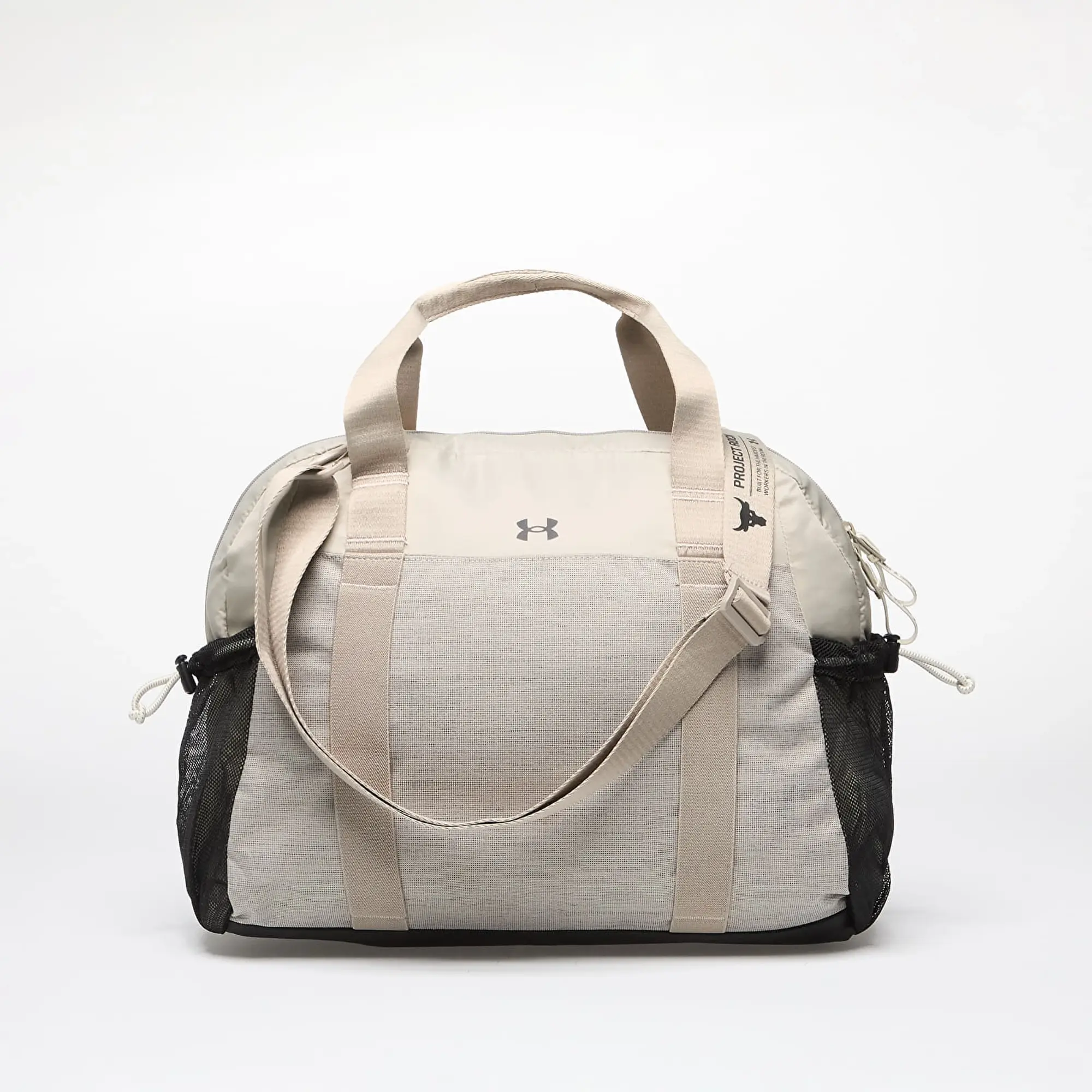 Under Armour Women's Project Rock Small Gym Bag Timberwolf Taupe / Black / Black OSFM