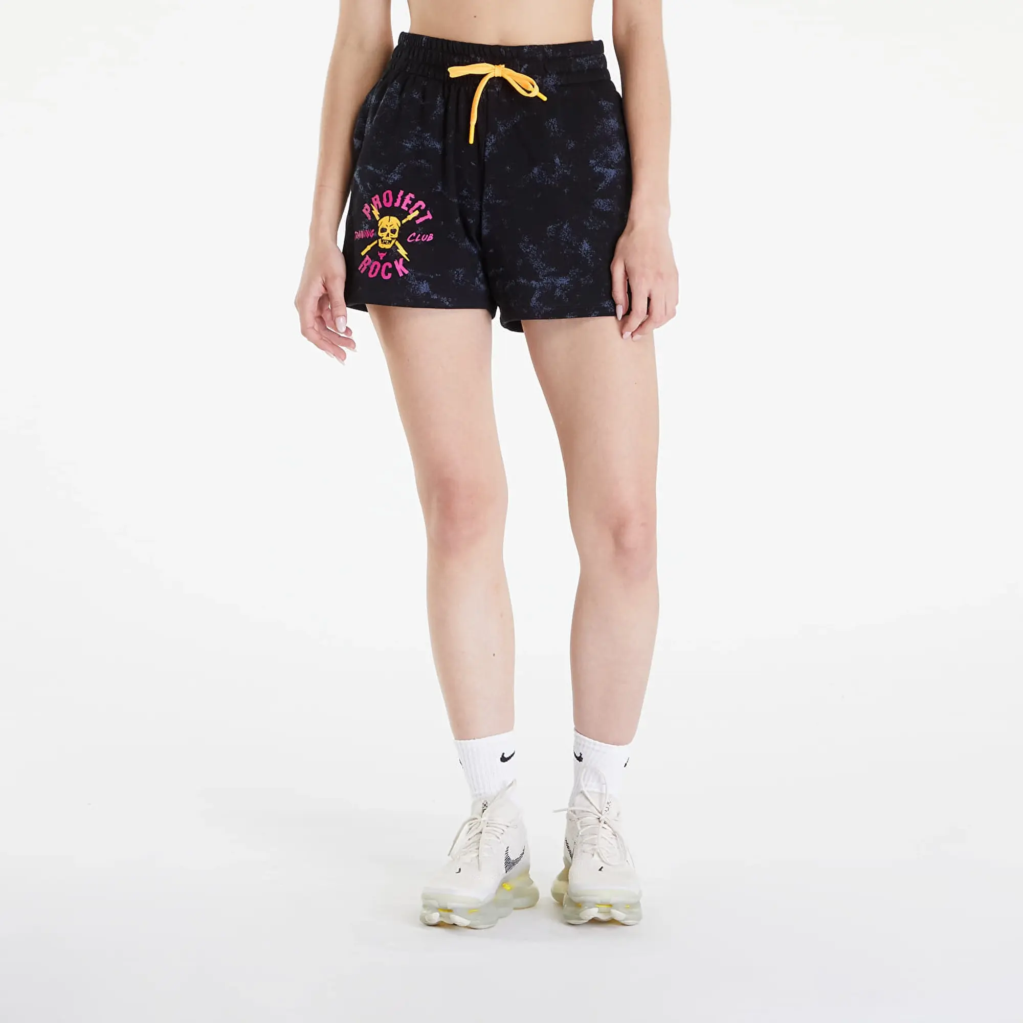 Under Armour Women's Project Rock Terry Underground Shorts Black / Nova Orange / Astro Pink XS