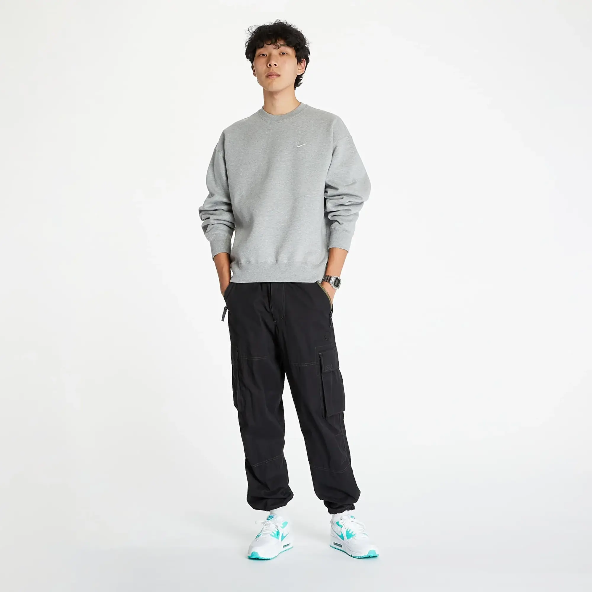 Nike Solo Swoosh Fleece Sweatshirt, Grey