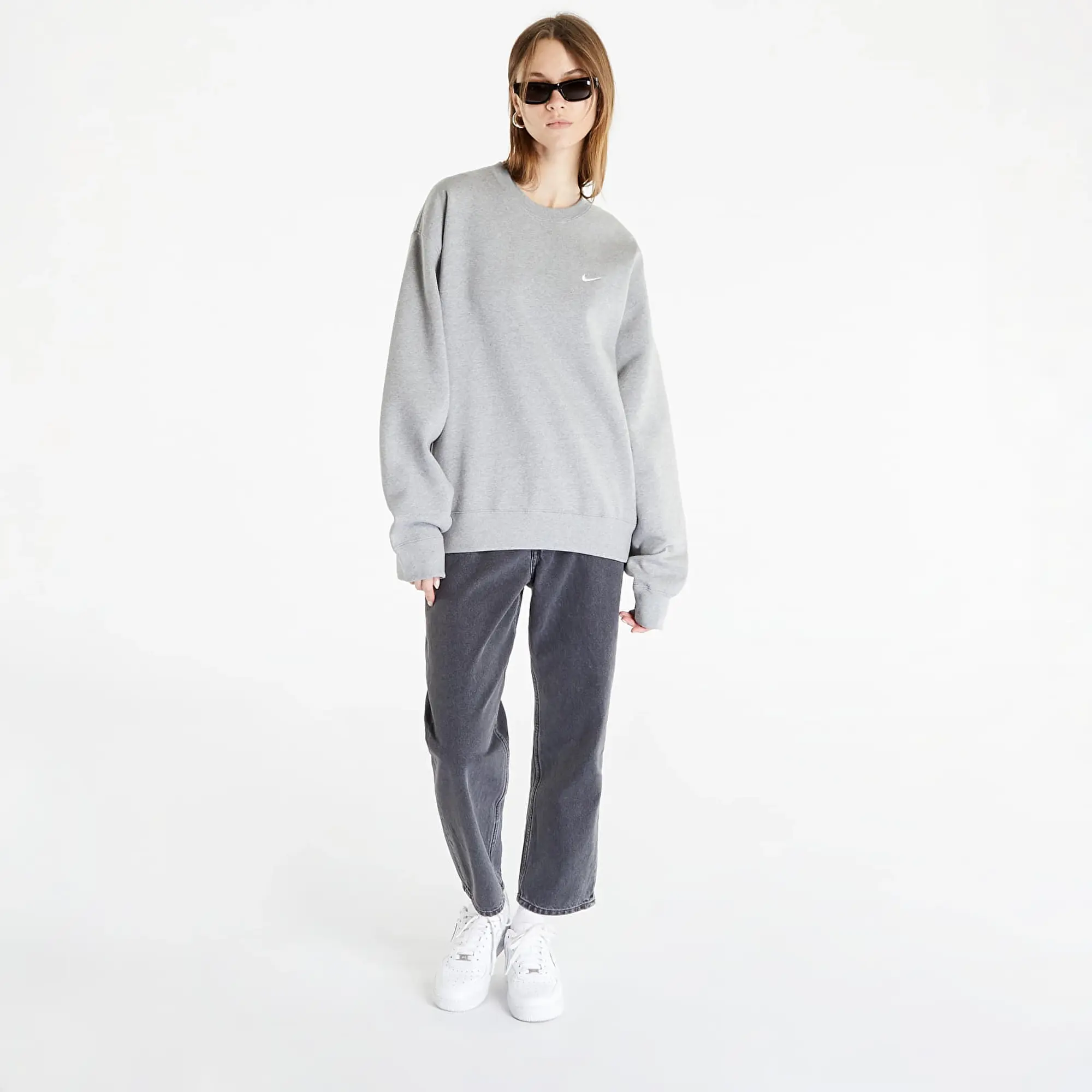 Nike Solo Swoosh Fleece Sweatshirt, Grey