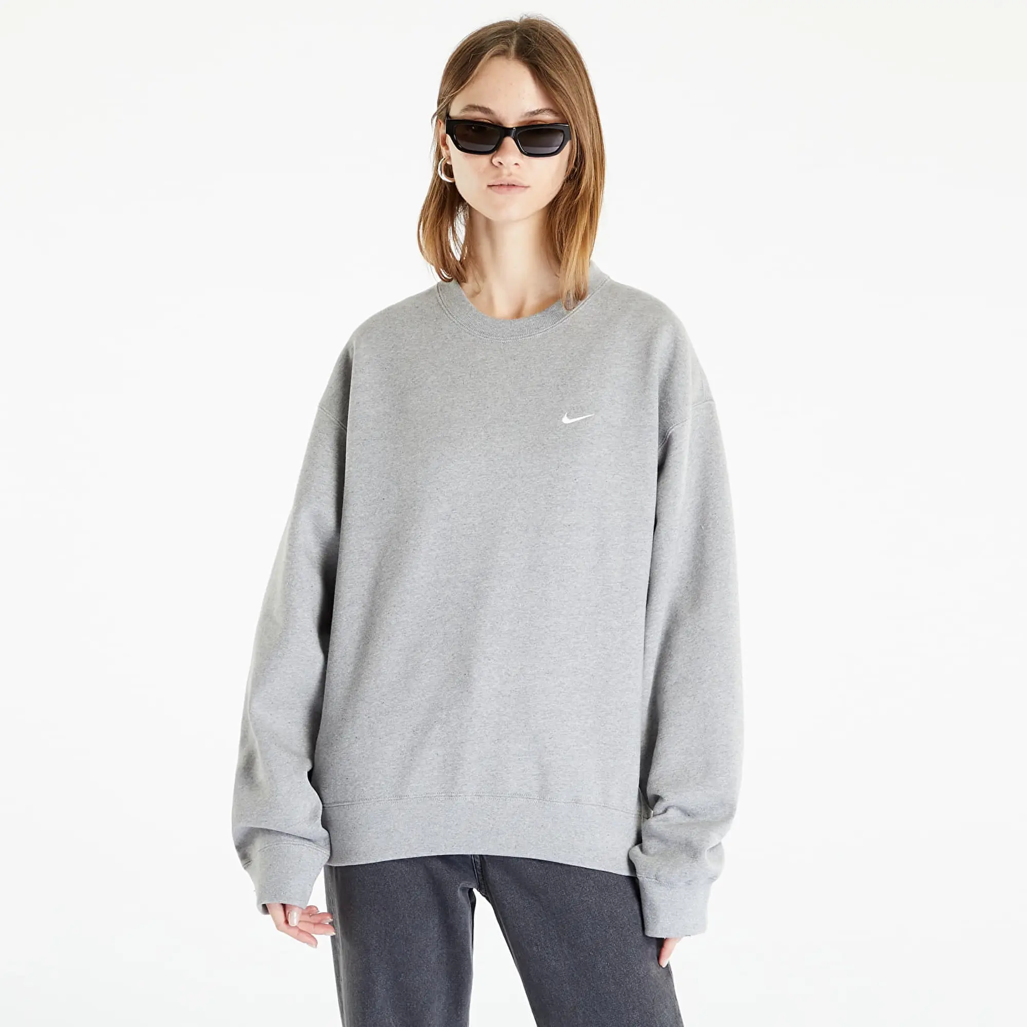 Nike Solo Swoosh Fleece Sweatshirt, Grey