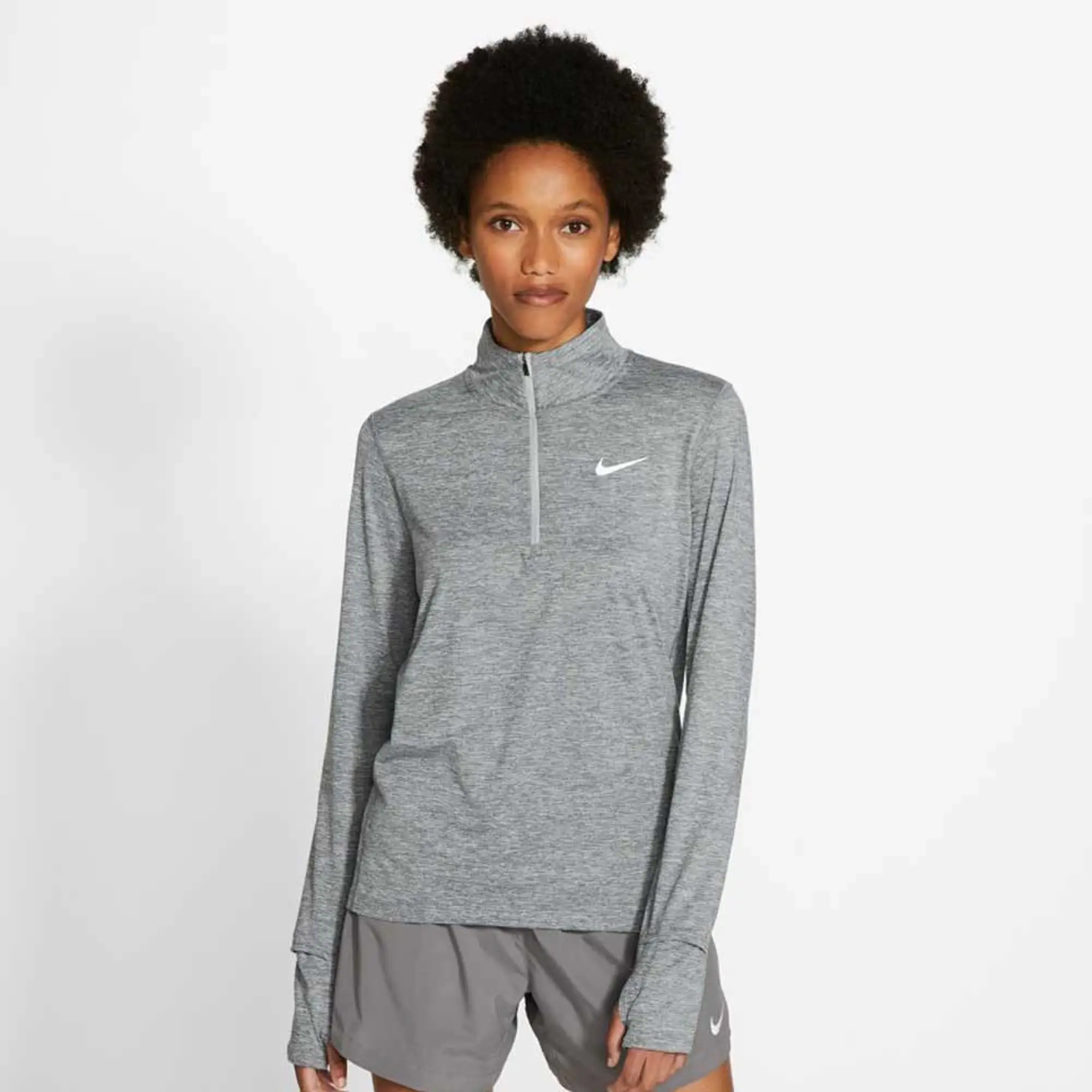 Nike Element Half-Zip Long Sleeve Women - Lightgrey, Silver
