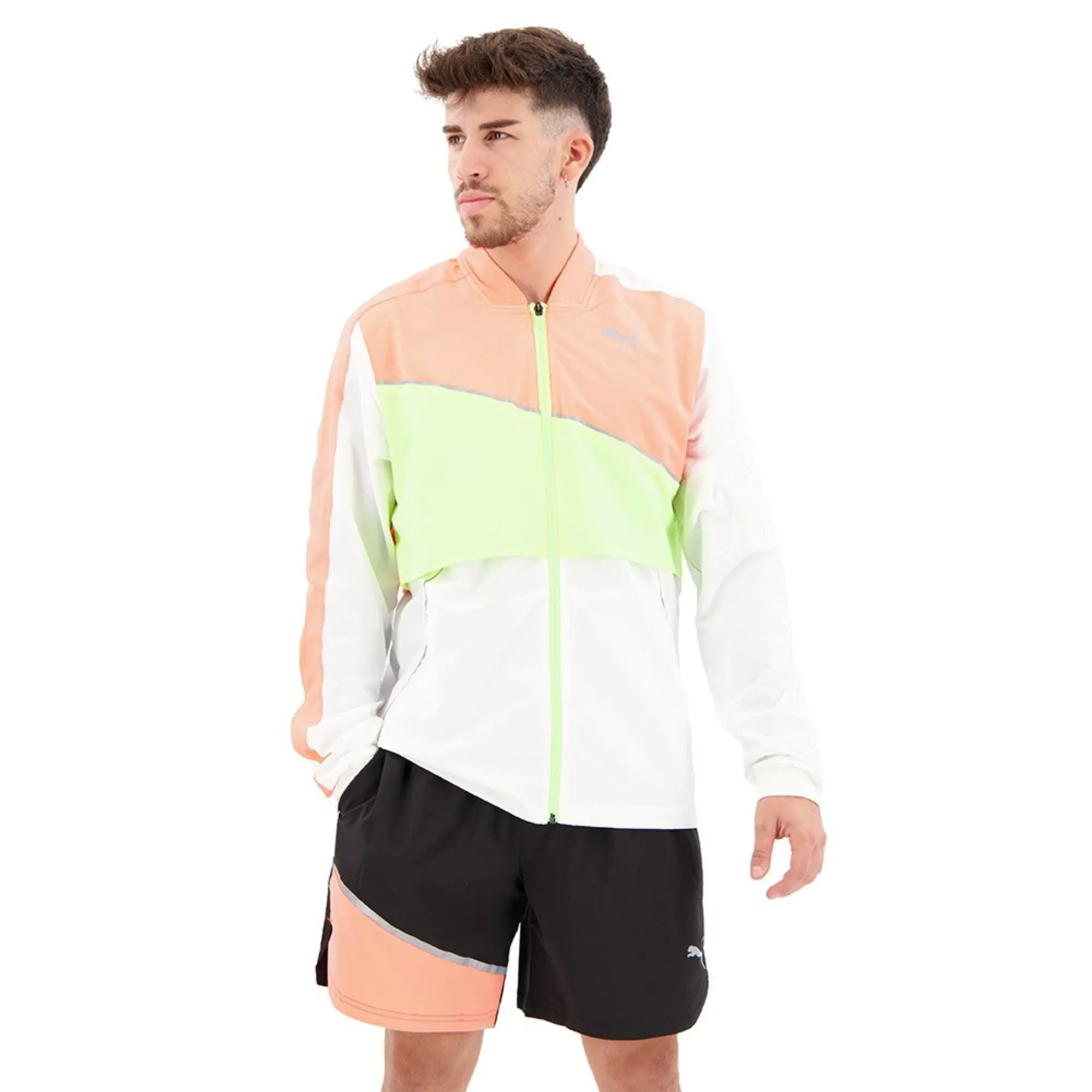 Puma Run Ultra Jacket  - Green,White,Orange