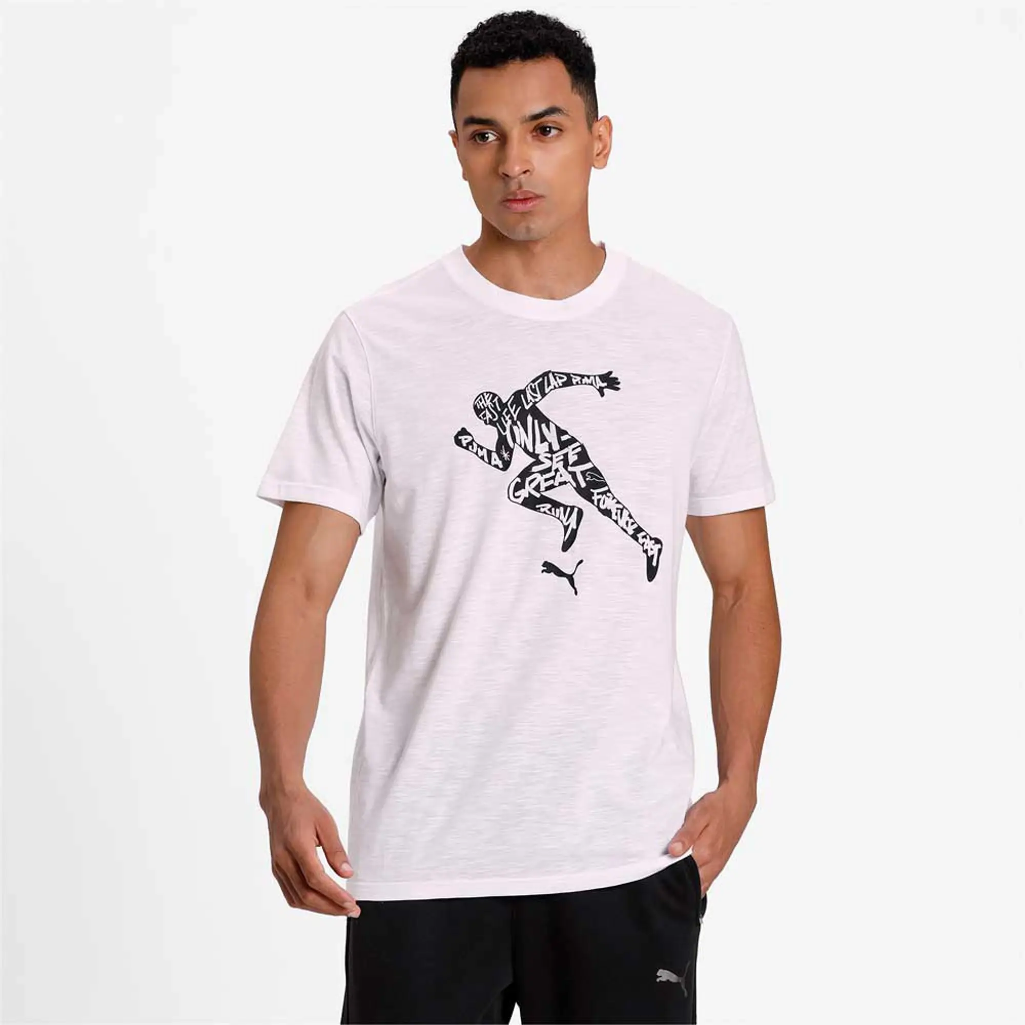 Puma Performance Graphic Short Sleeve T-shirt  - White