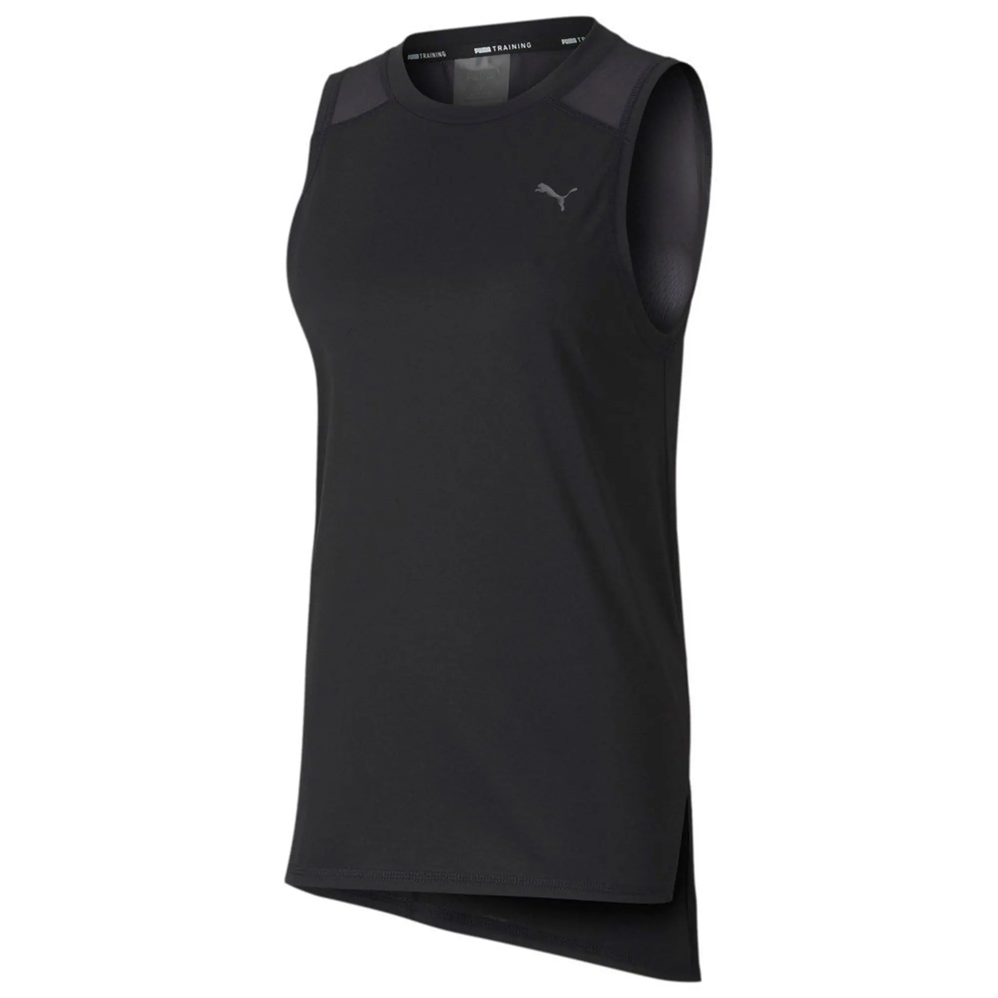 Puma Mesh Panel Sleeveless T-shirt  - Black