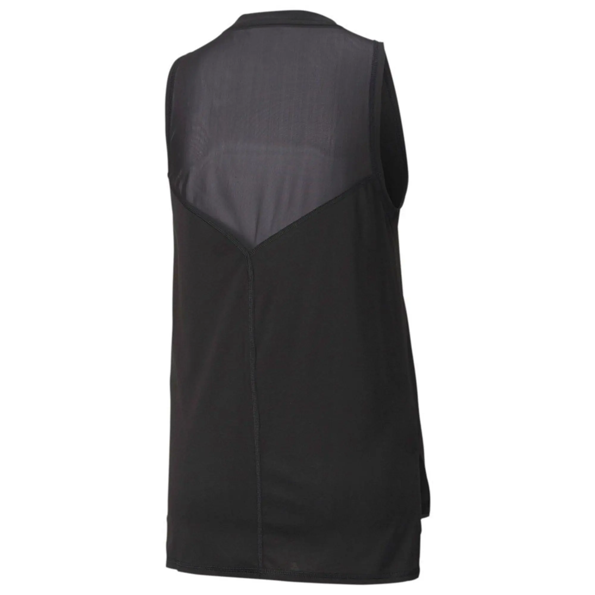 Puma Mesh Panel Sleeveless T-shirt  - Black