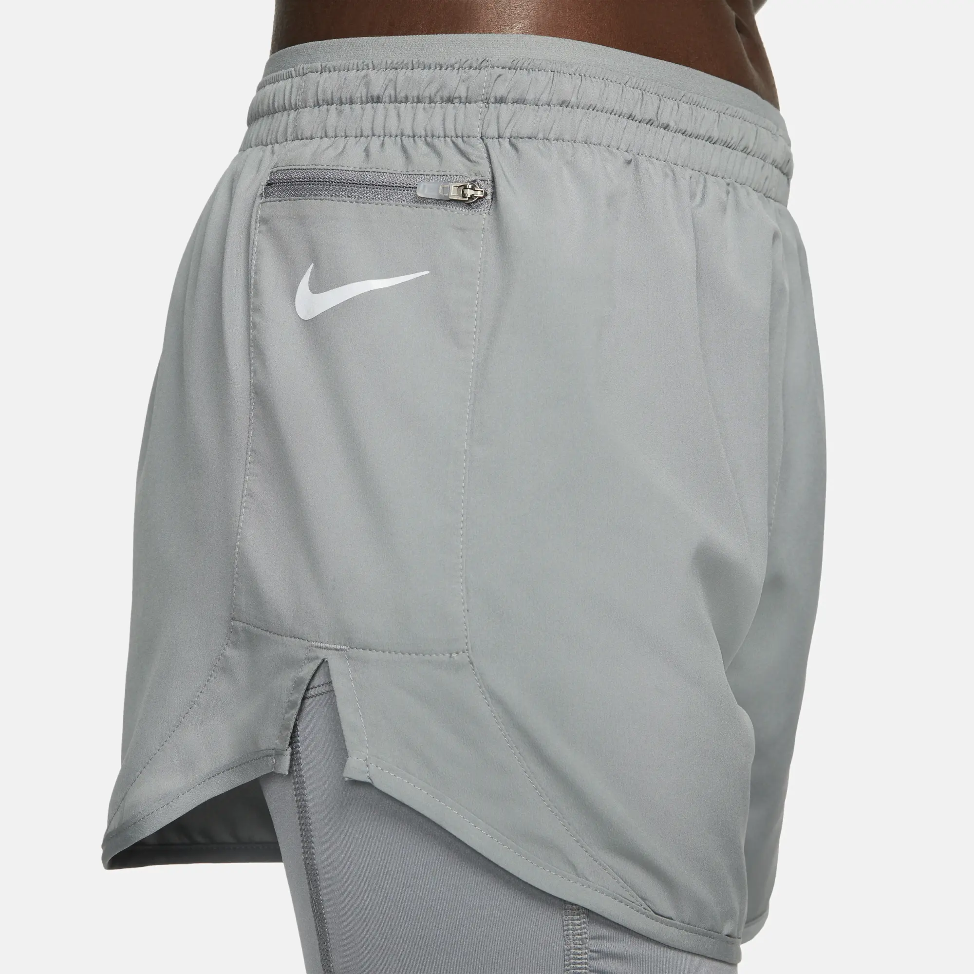 Nike Tempo Luxe Women s 2 In 1 Running Shorts Grey Polyester CZ9574 084 FOOTY.COM