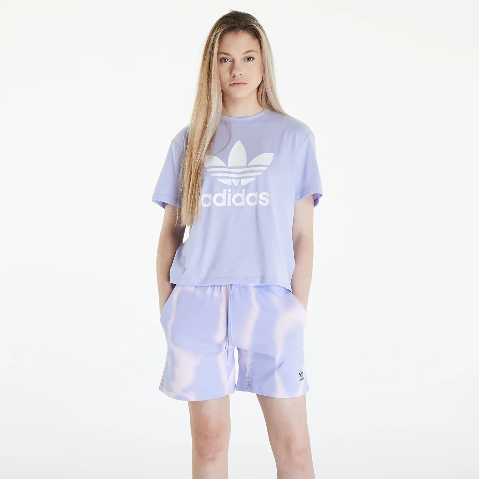 adidas Originals T-Shirt Adidas Trefoil Tee Boxy Violet Tone L