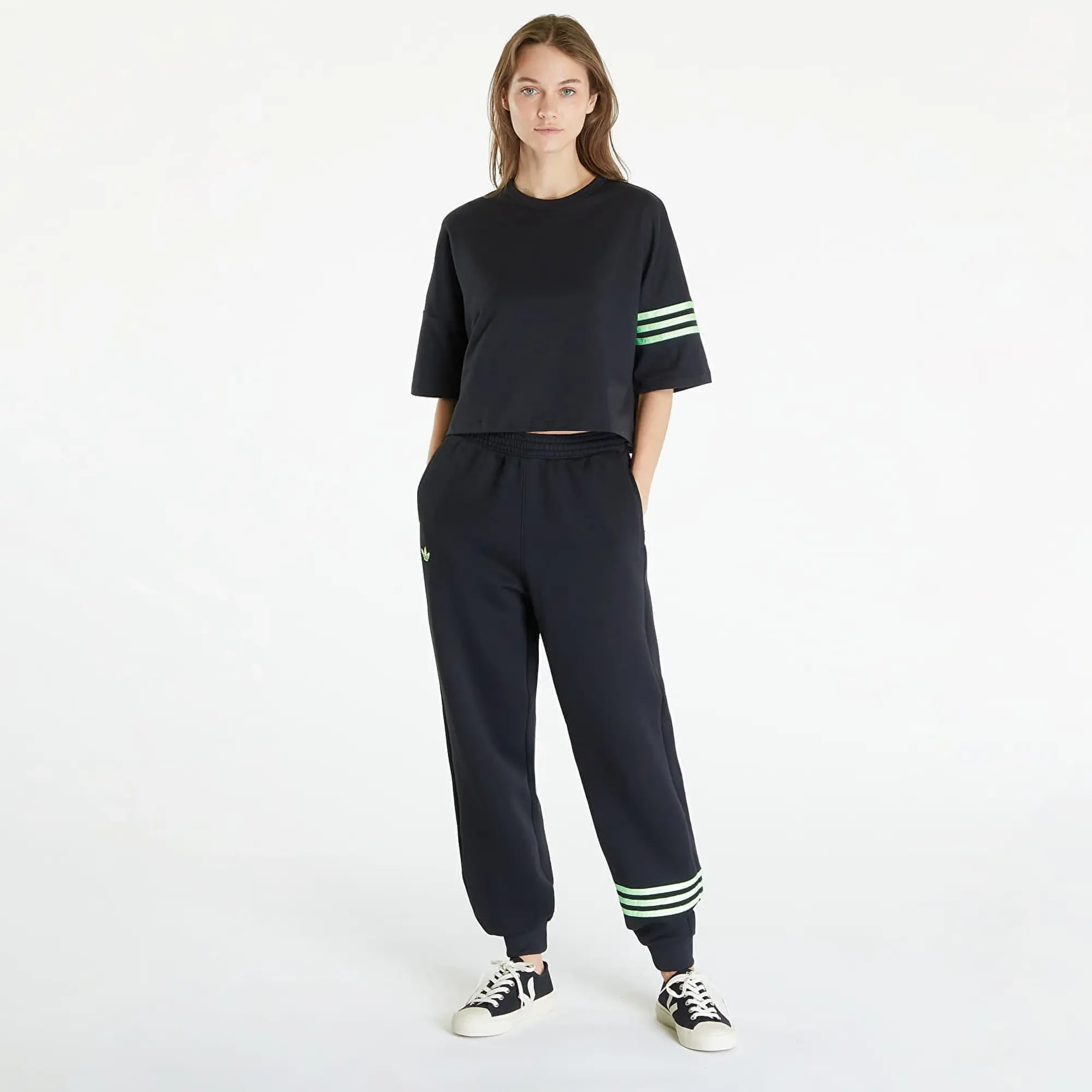adidas Originals Pants Adidas Neuclassics Sweat Pants Black/ Green L
