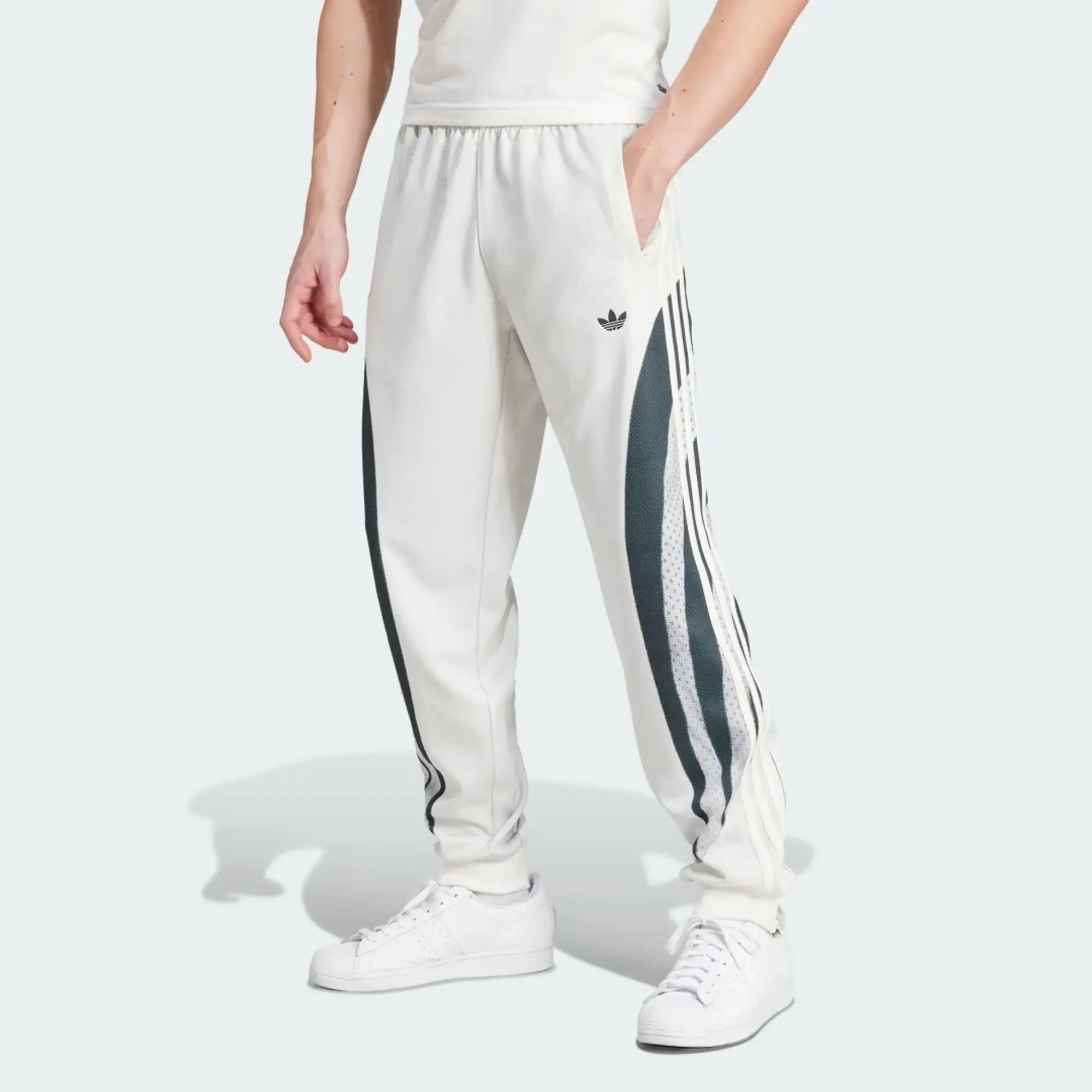adidas Originals Premium Print Track Pants, White