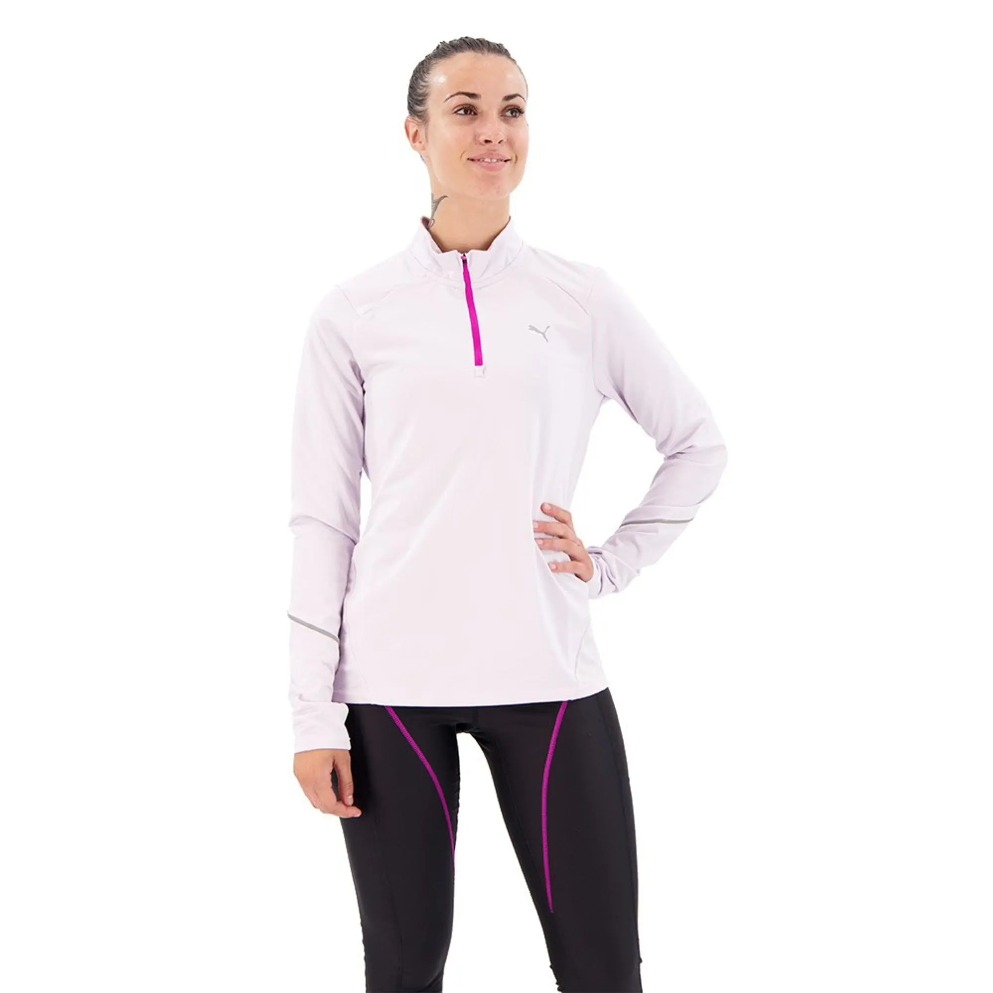 Puma 5k Knit Half Zip Sweatshirt  - White