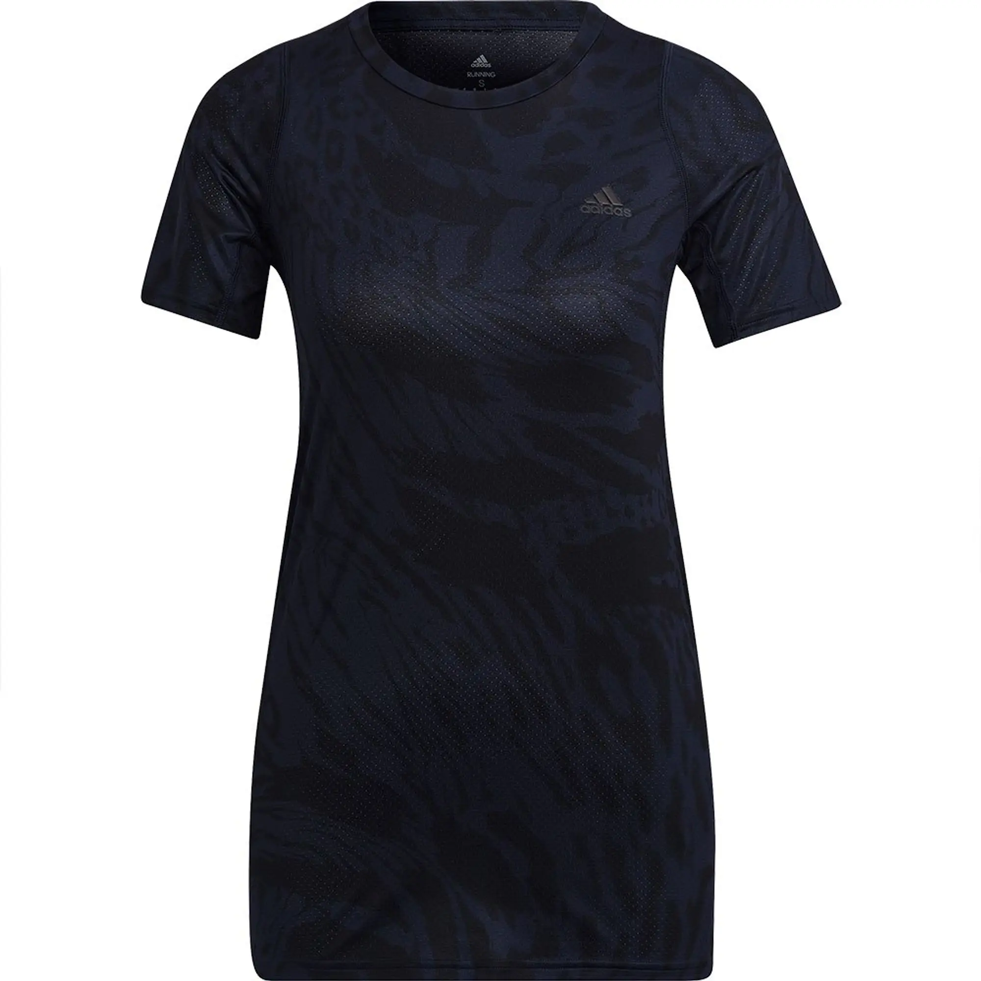 adidas Fast All Over Print Running Shirt Women - Blue, Black