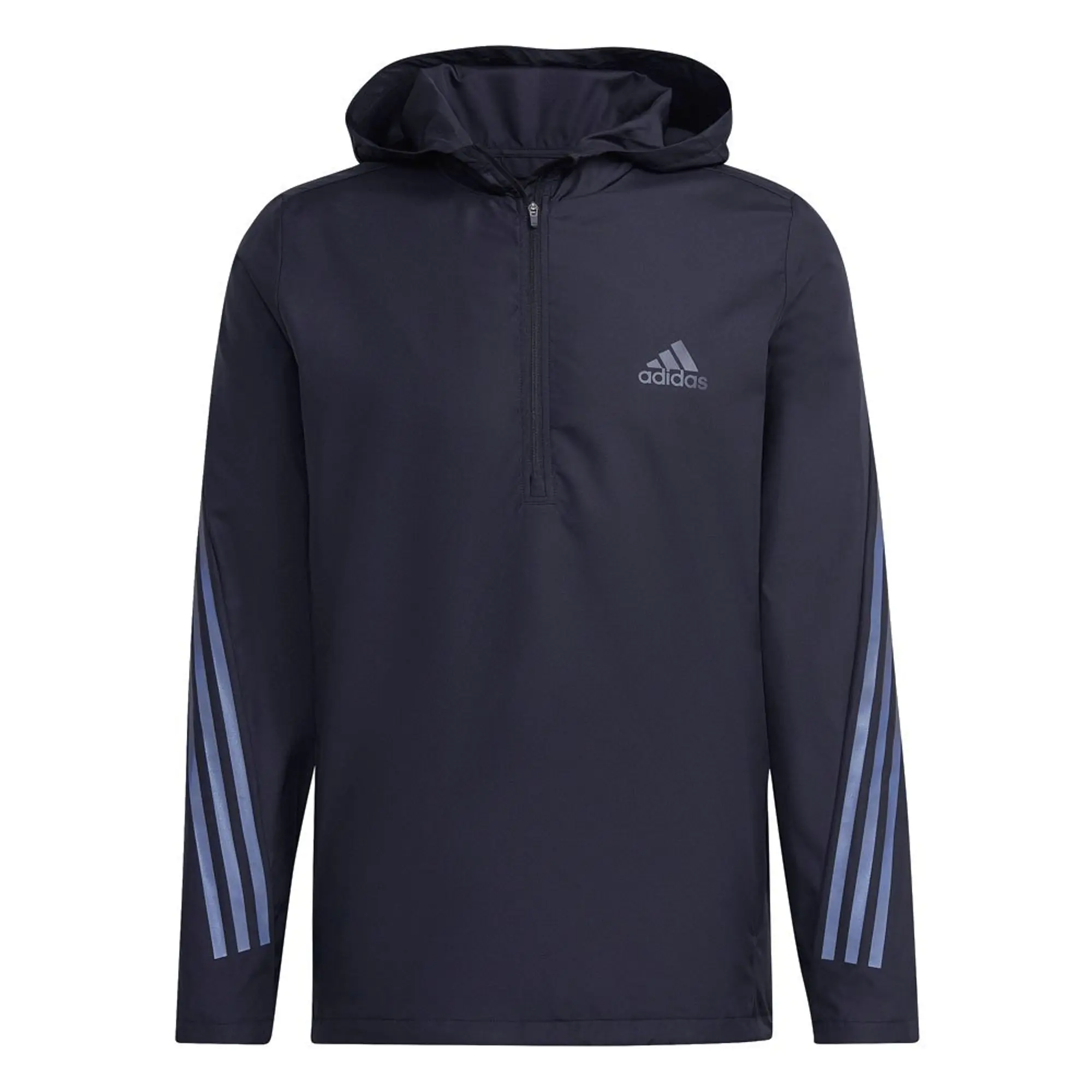 Adidas Run Icons 3 Stripes Jacket  - Blue