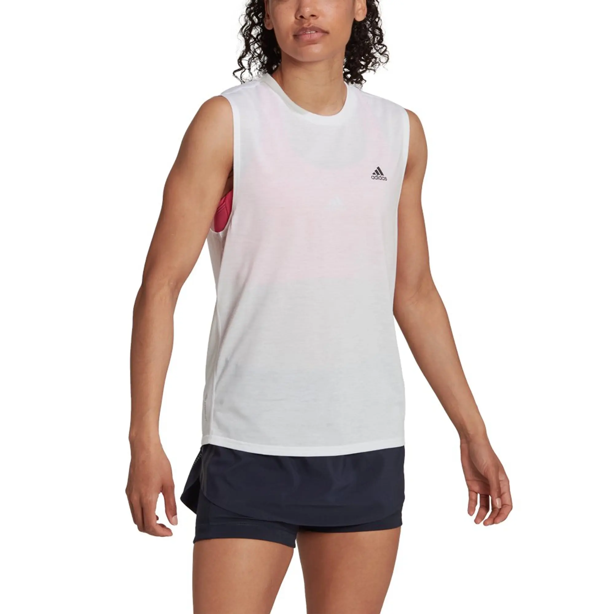 Adidas Run Icons Muscle Sleeveless T-shirt  - White