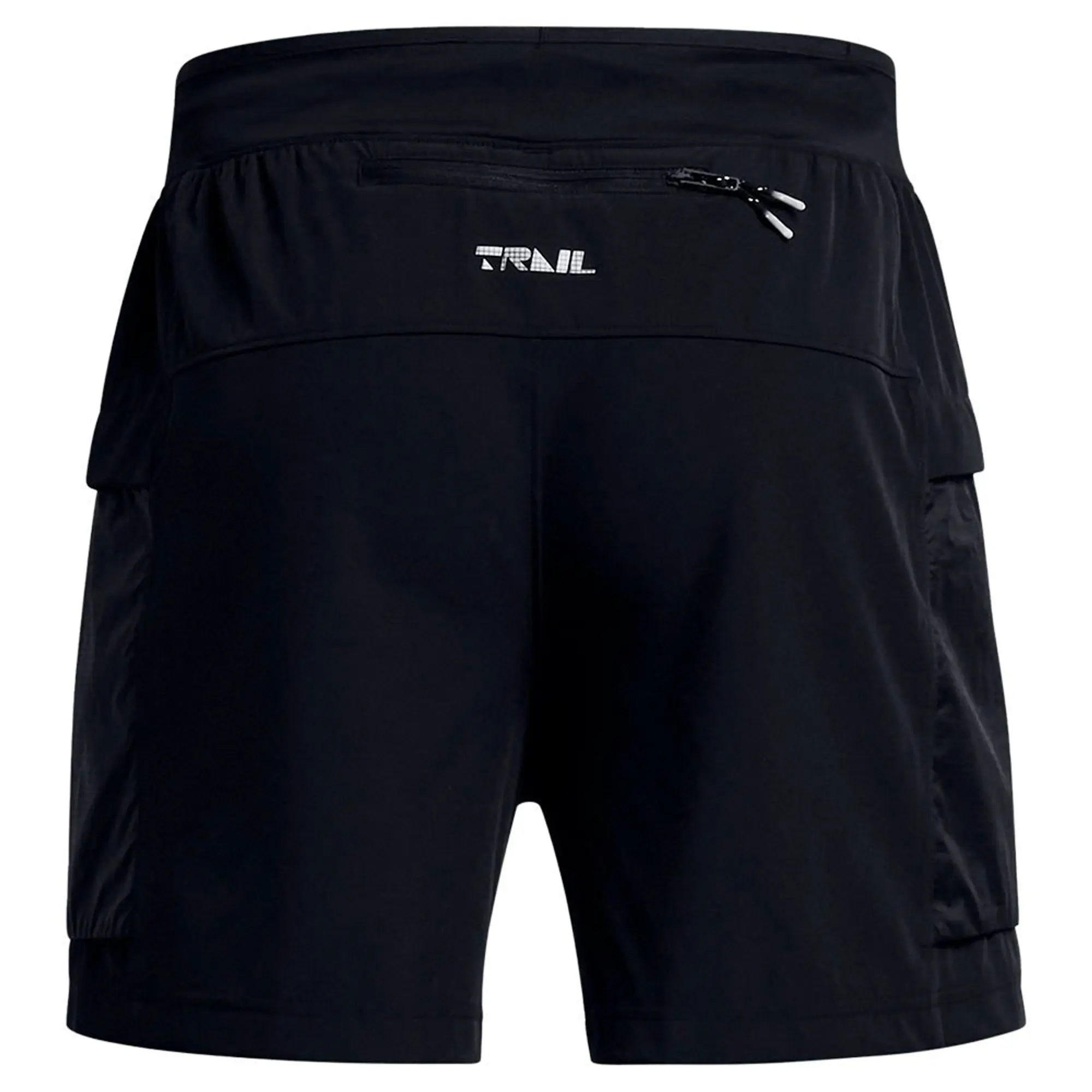 Men's  Under Armour  Launch Trail 5 Shorts Black / Black / Reflective S
