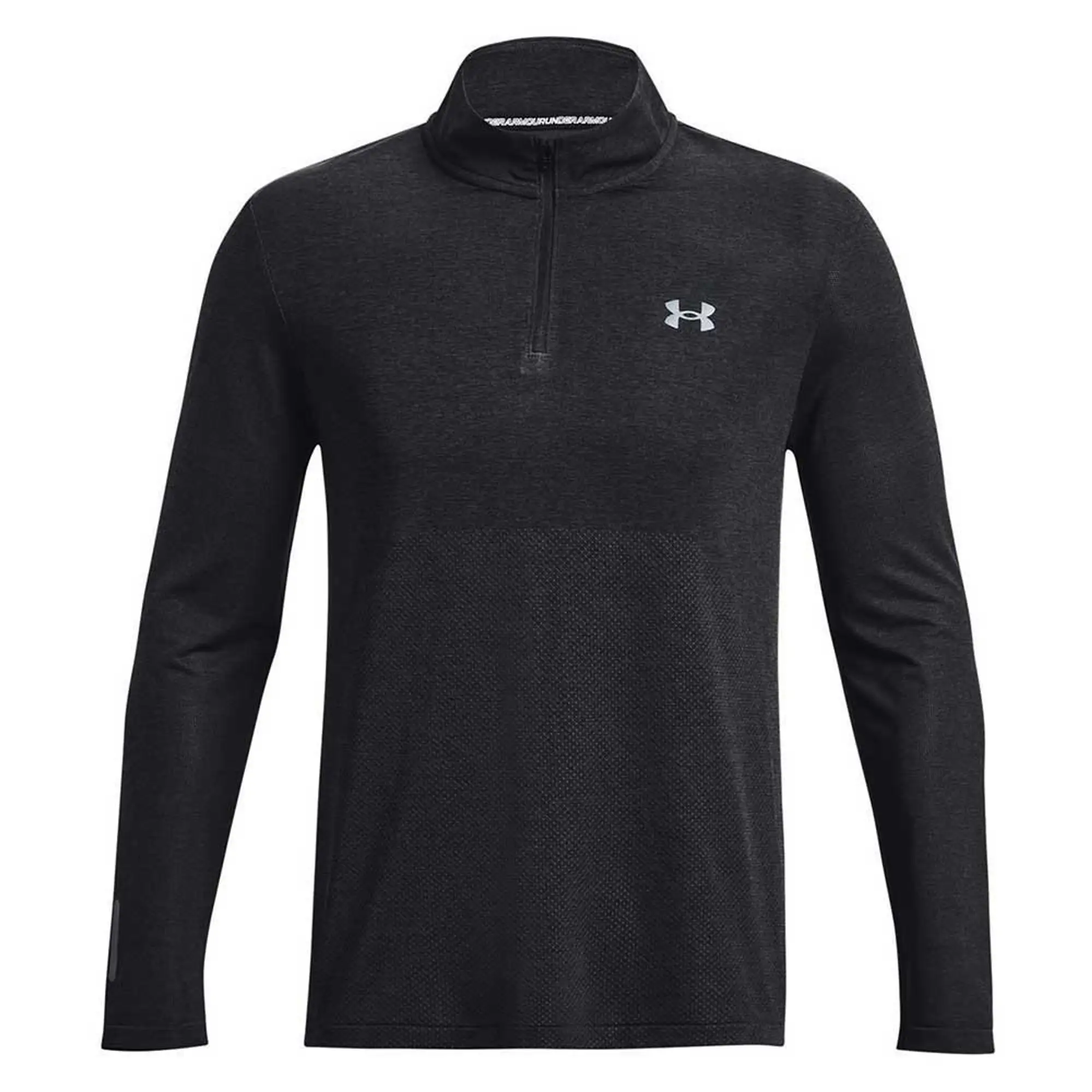 Men's  Under Armour  Seamless Stride ¼ Zip Black / Reflective XXL