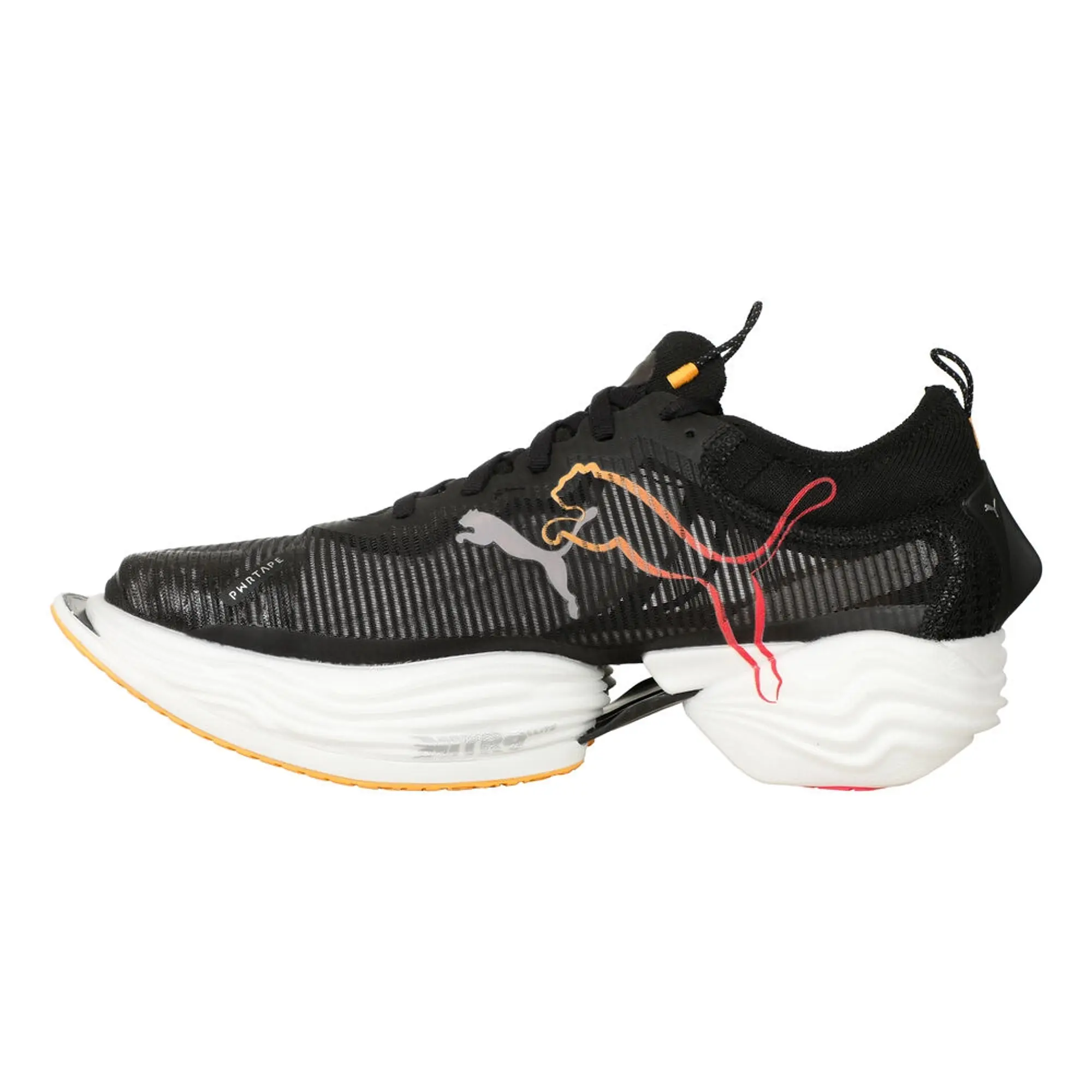 PUMA Fast-R Nitroâ¢ Elite 2 Women's Running Shoes, Black/Sun Stream/Sunset Glow
