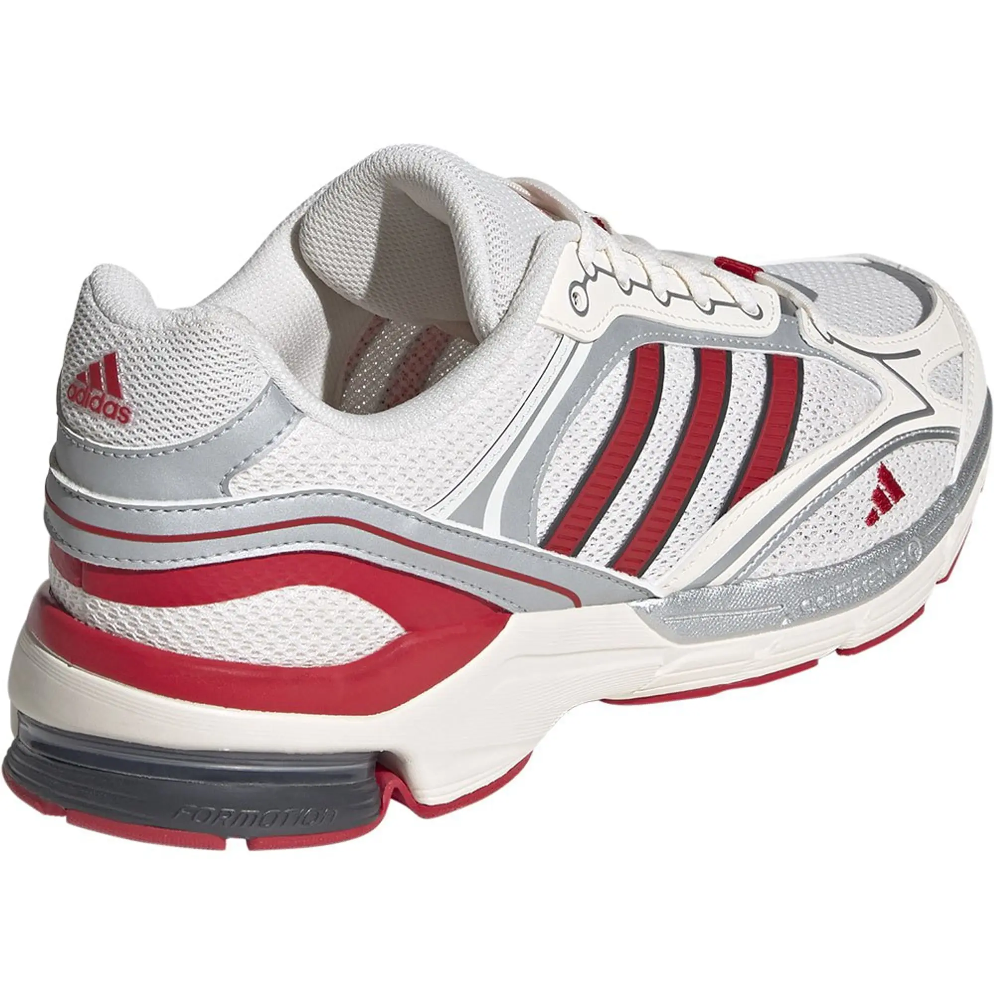 adidas spiritain 2000 trainers in white & red