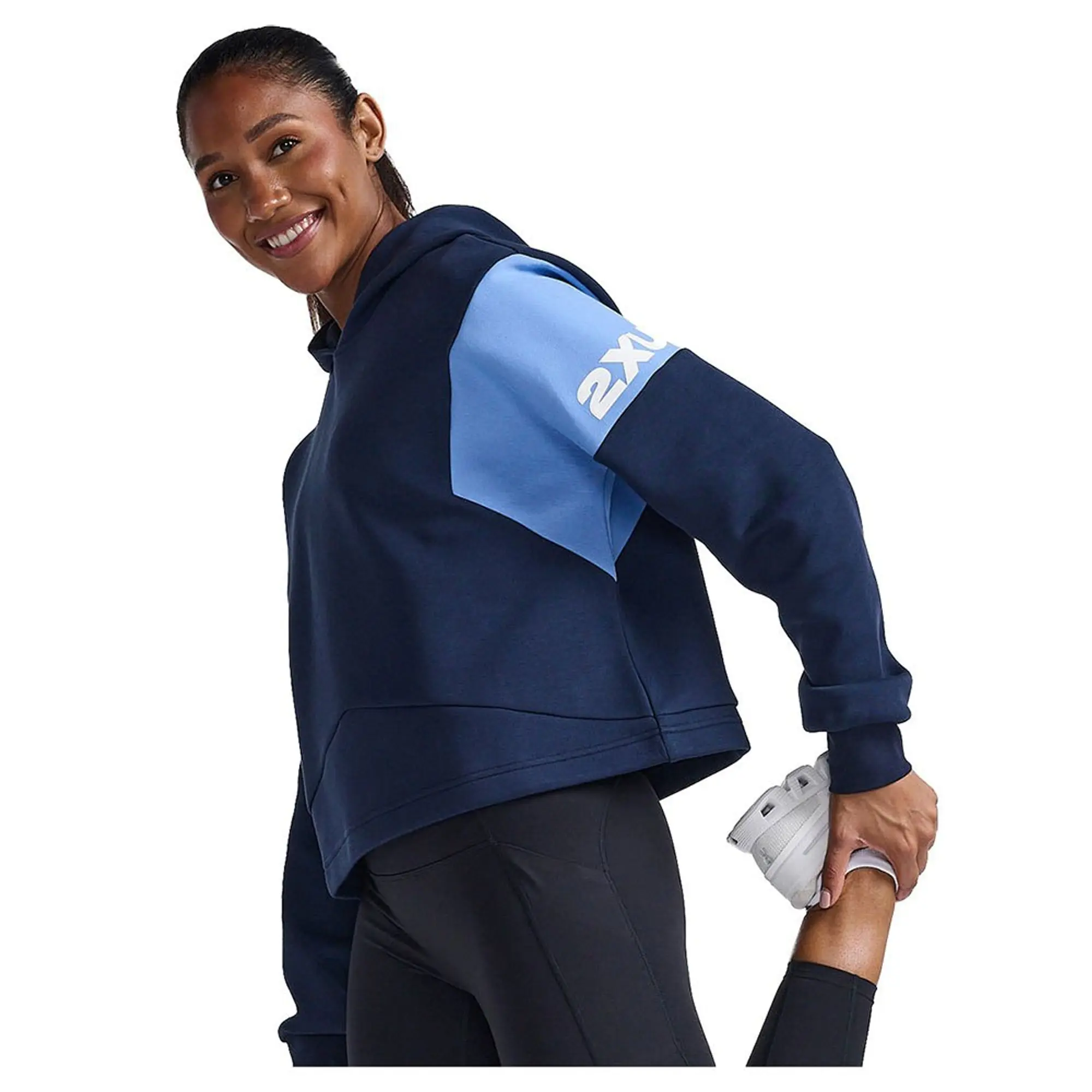 2xu Form Spliced Crop Hoodie  - Blue