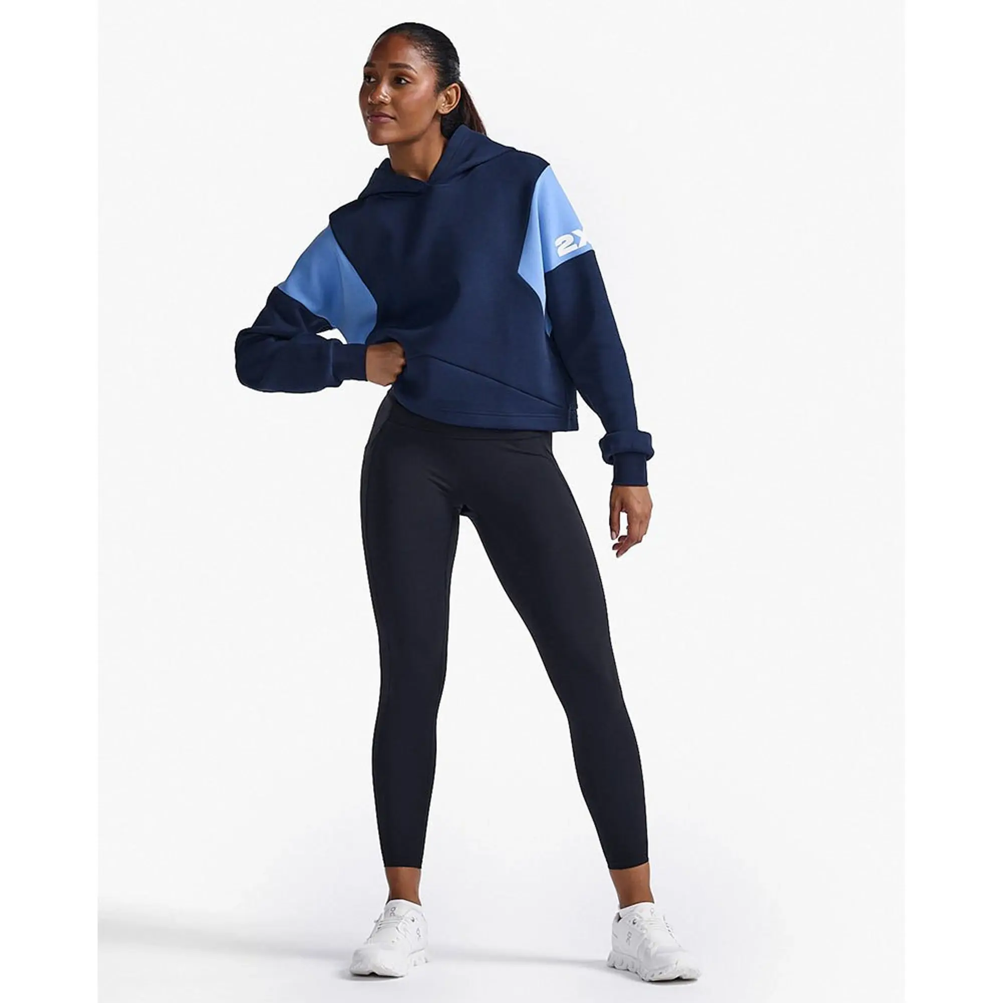 2xu Form Spliced Crop Hoodie  - Blue